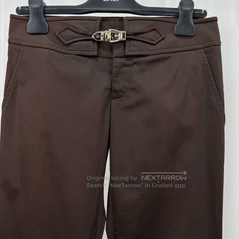 Gucci Gucci Coffee-coloured gold-buttoned casual trousers Size US 38 / EU 54 - 3 Thumbnail