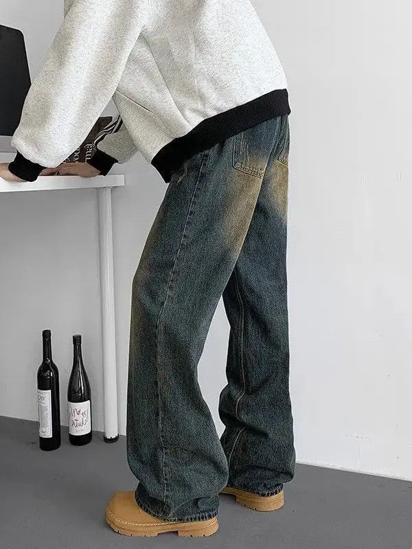 Japanese Brand Retro straight leg wide leg jeans Size US 32 / EU 48 - 4 Thumbnail