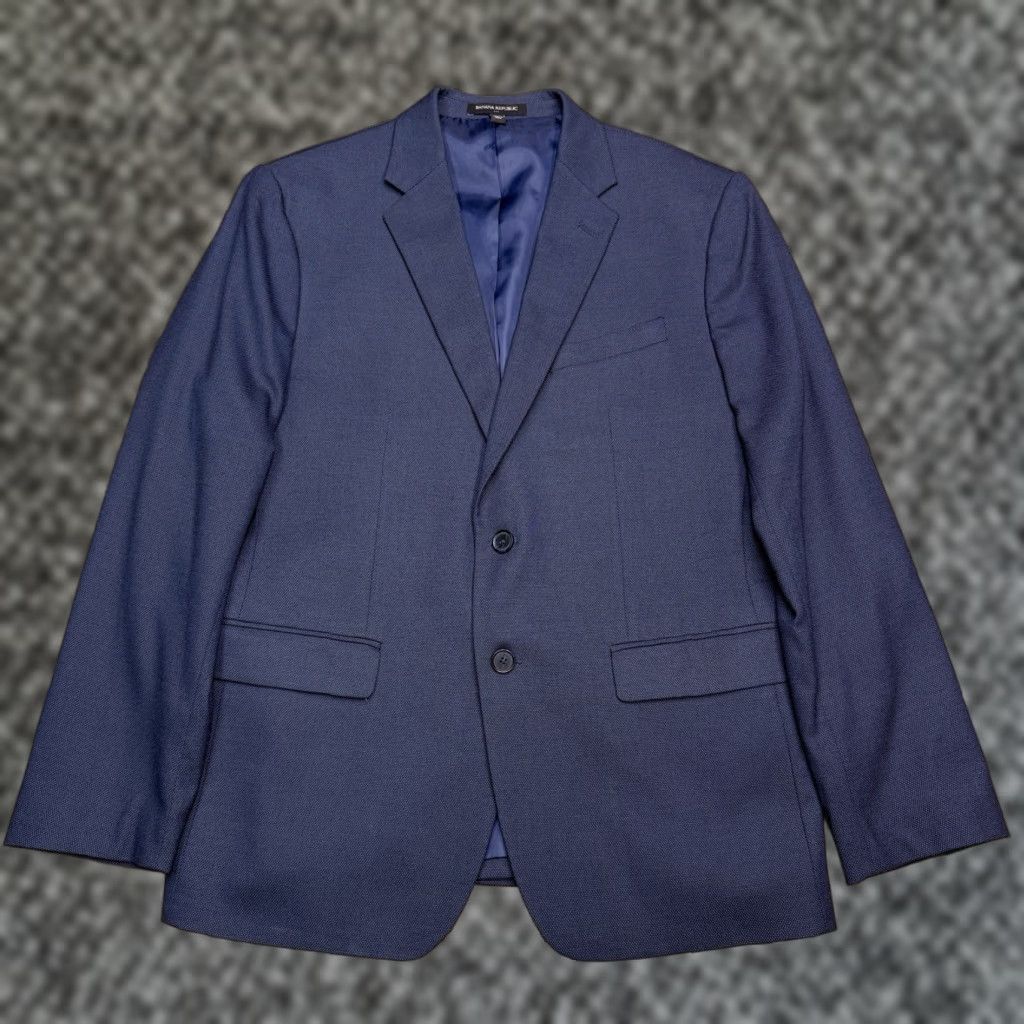 Banana Republic Banana Republic Blazer Jacket Linen Slim 42 Short Blue Sport Coat Size US 42 / EU 58 - 1 Thumbnail