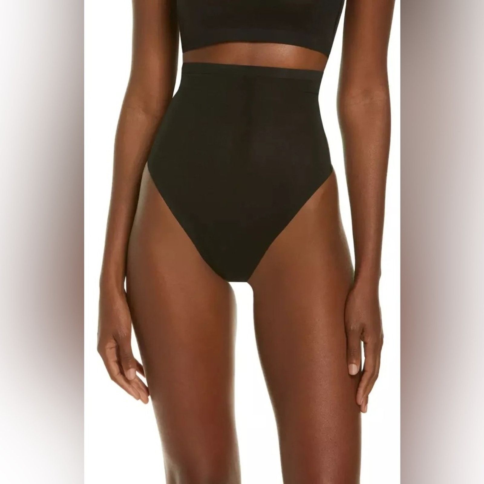 SKIMS SKIMS Power Mesh High Waisted Thong ONYX M Size ONE SIZE - 1 Thumbnail