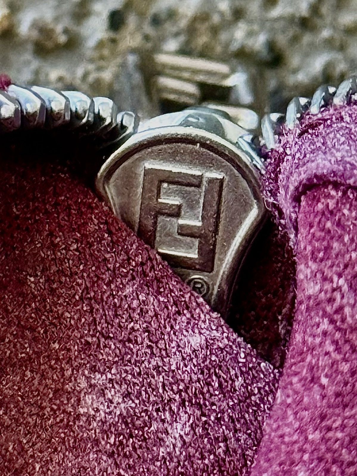 Fendi - 2000’s - Classic Baguette - Raspberry Neoprene Bag