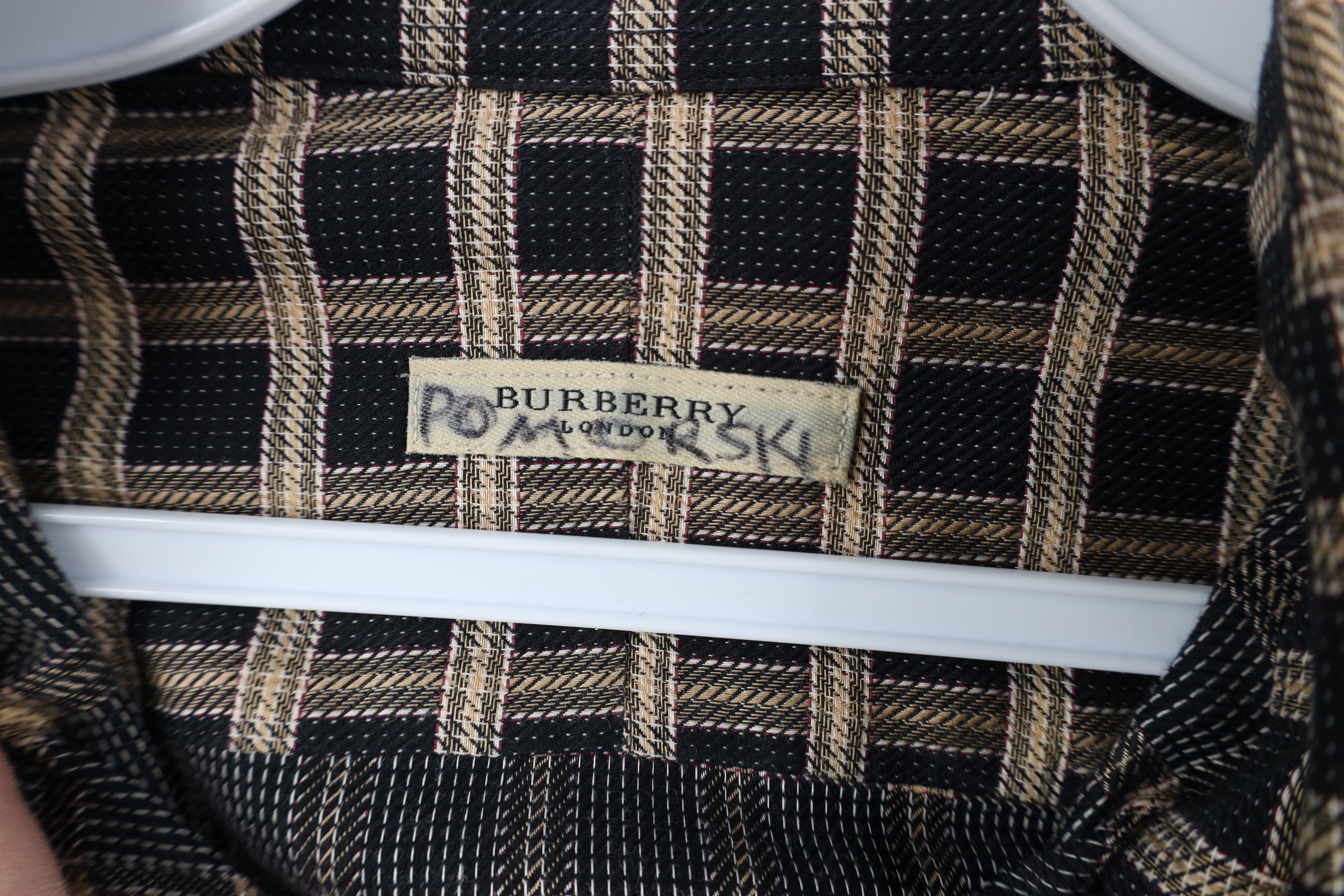 Burberry Burberry London Earth Tone Collared Button Down Shirt USA Size US L / EU 52-54 / 3 - 6 Thumbnail