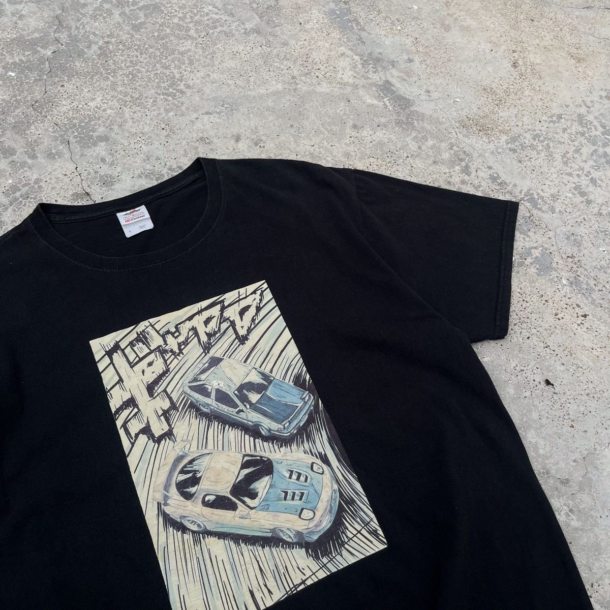 Anime Vintage Y2K Initial D Anime Nice Drift Scene Takumi Fujiwara Size US L / EU 52-54 / 3 - 2 Thumbnail