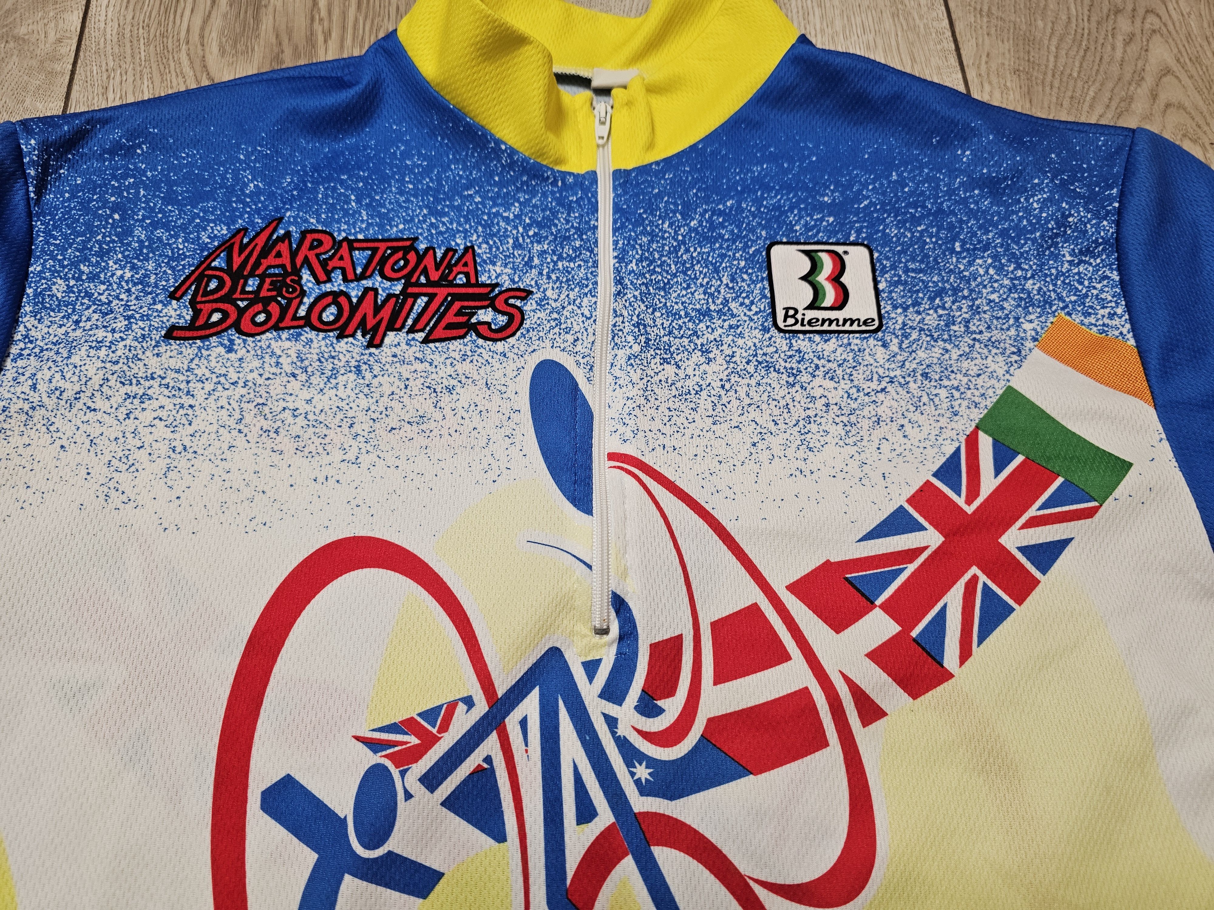 All Sport × Vintage BIEMME CYCLING JERSEY VINTAGE 90s MARATONA DLES DOLOMITES Size US XL / EU 56 / 4 - 3 Thumbnail