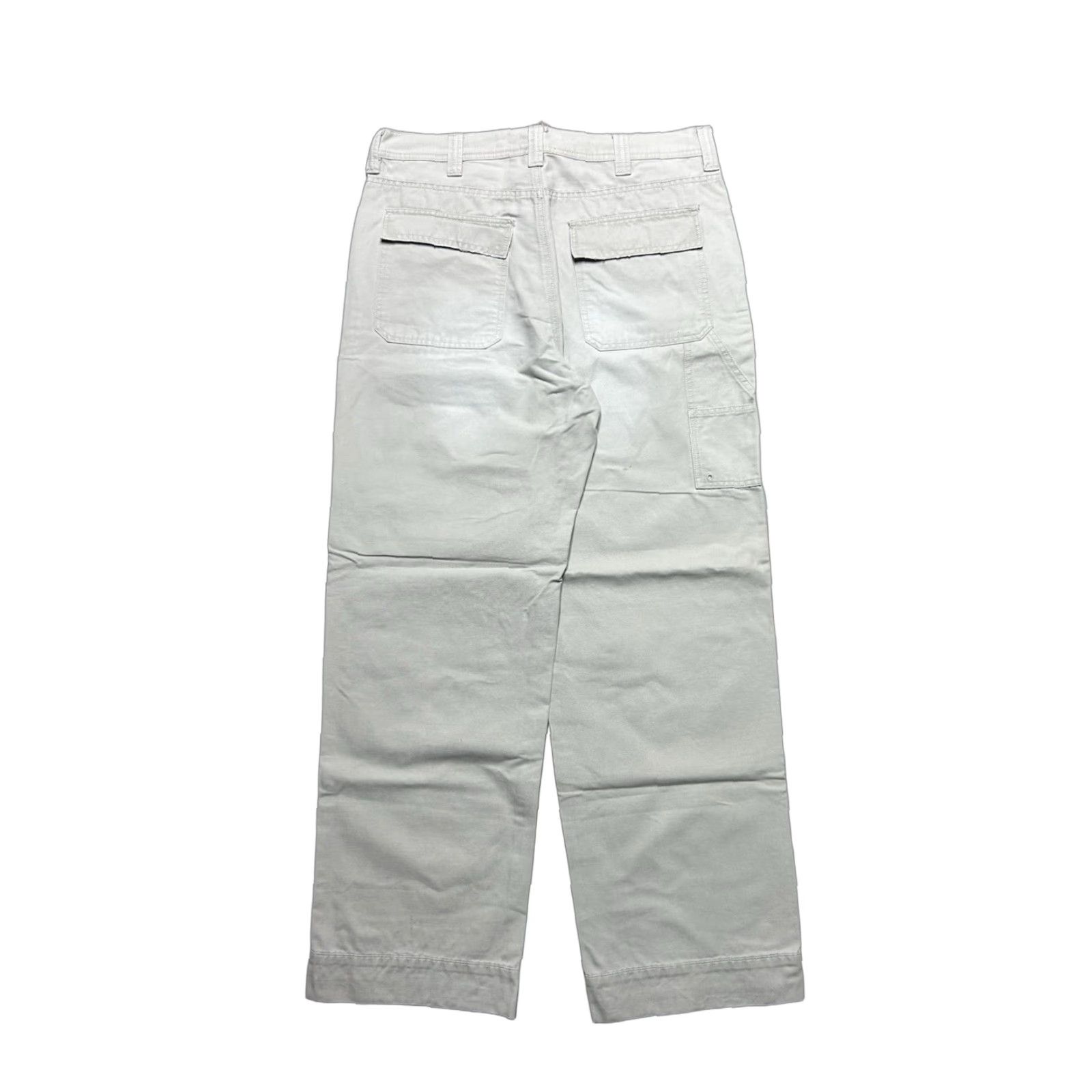 Express VINTAGE Express Carpenter Pants, White, 33x31, Baggy Workwear, Stratton, Skater, 90s Y2K, Mens, Pants Size US 33 - 1 Thumbnail