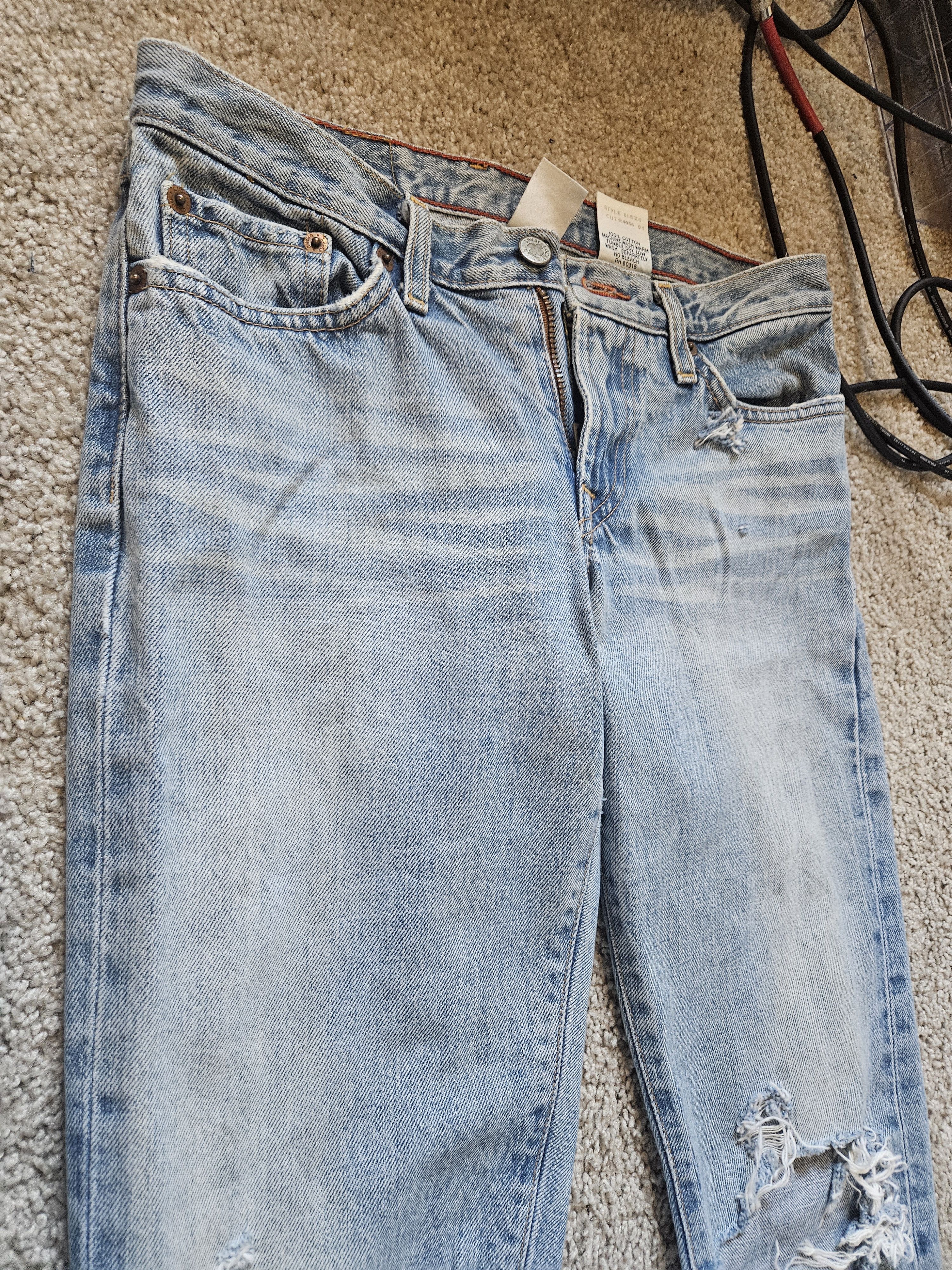 Lucky Brand Lucky Brand Vintage Distressed Thrashed Flared Denim Size US 28 / EU 44 - 3 Thumbnail