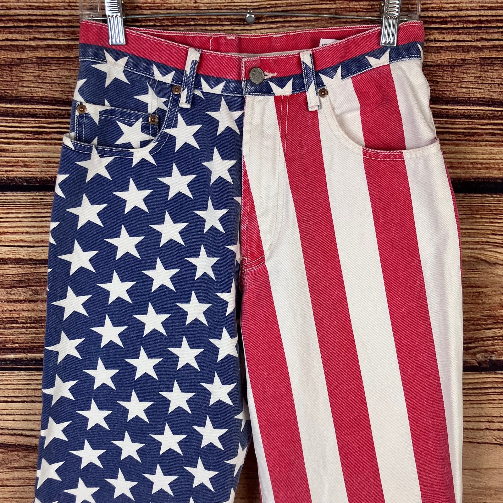 Lucky Brand × Vintage Vintage 1990s Lucky Brand American Flag Made in USA Jeans Size US 30 / EU 46 - 8 Thumbnail