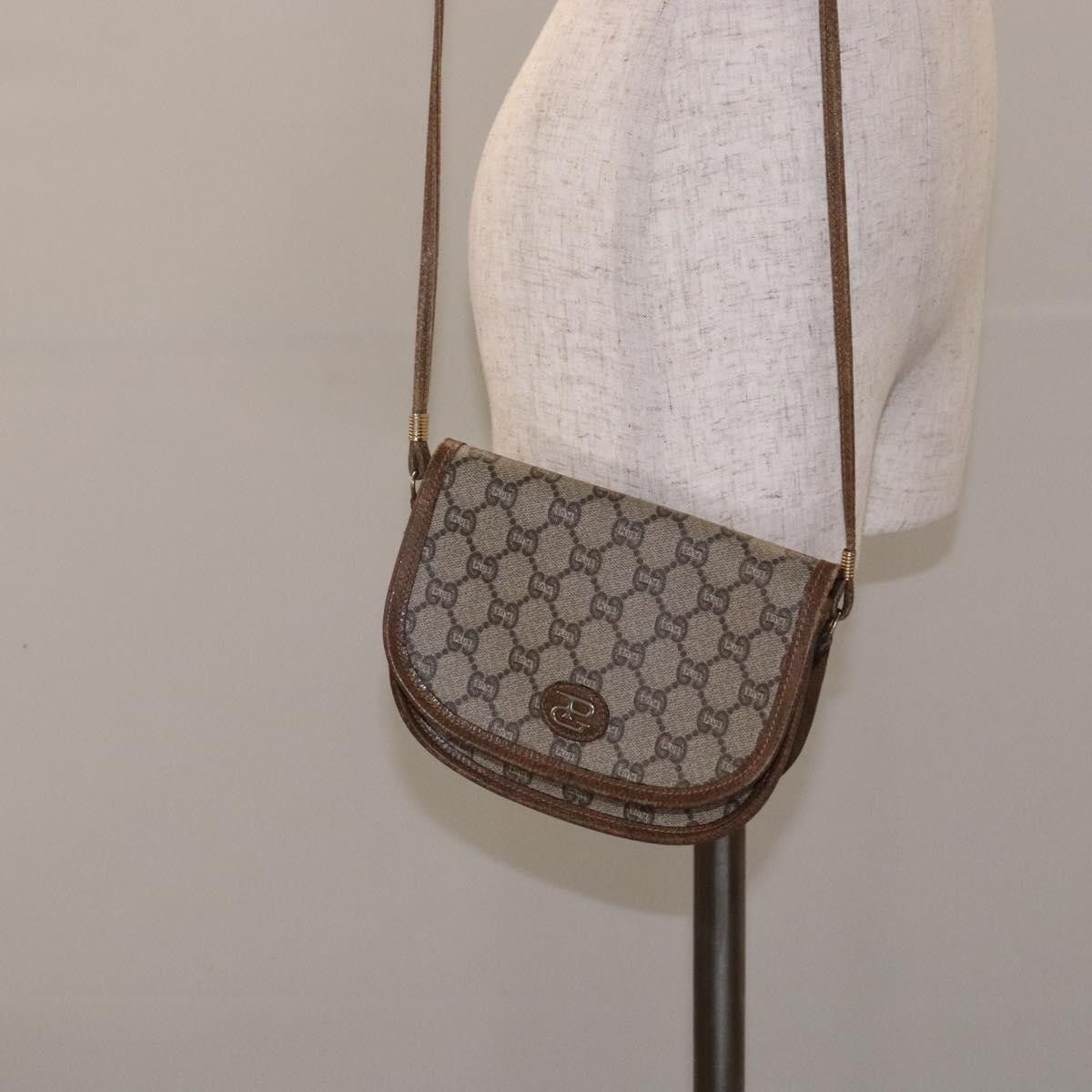 Gucci GUCCI GG Plus Supreme Shoulder Bag Pvc Beige Gold Size ONE SIZE - 20 Thumbnail