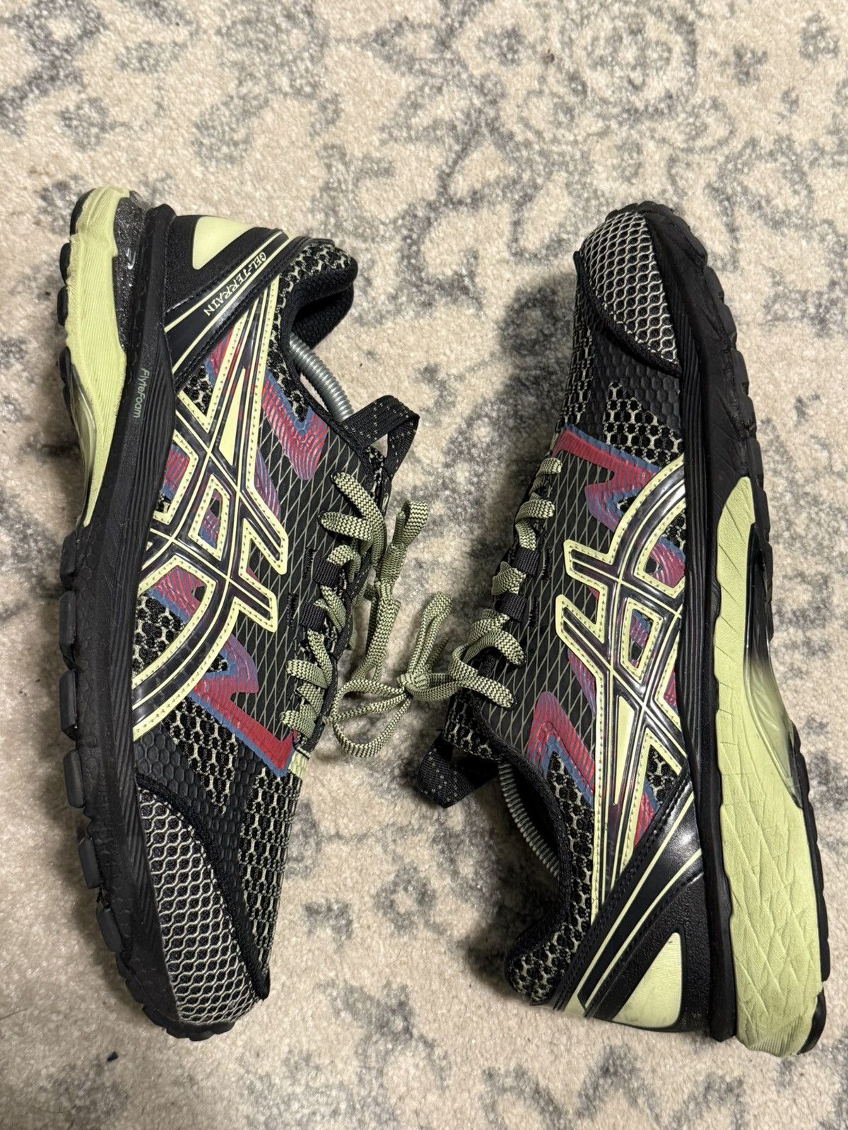 Asics × Kiko Kostadinov Asics x Kiko US4-S Gel Terrain black neon lime Size US 10.5 / EU 43-44 - 3 Thumbnail