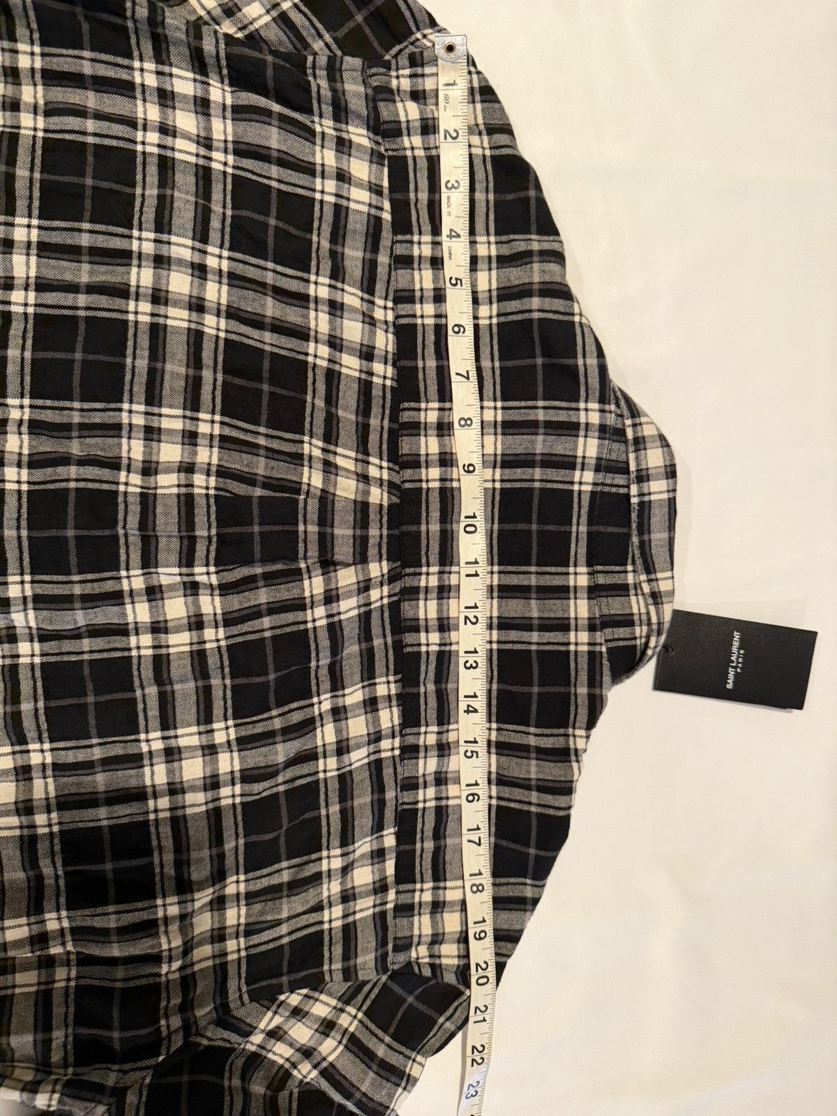 Saint Laurent Paris Saint laurent hedi slimane raw edge shirt. 42/16.5. $890 Size US L / EU 52-54 / 3 - 6 Thumbnail