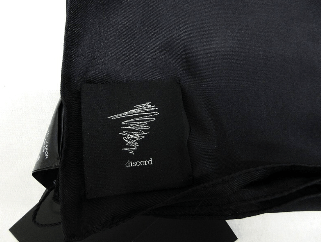 Yohji Yamamoto Discord Yohji Yamamoto - Print Silk Scarf black scarves Size ONE SIZE - 4 Thumbnail