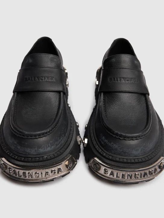 Balenciaga o1lsvrm0425 Tractor Leather Loafers in Black Size US 10 / EU 43 - 7 Thumbnail