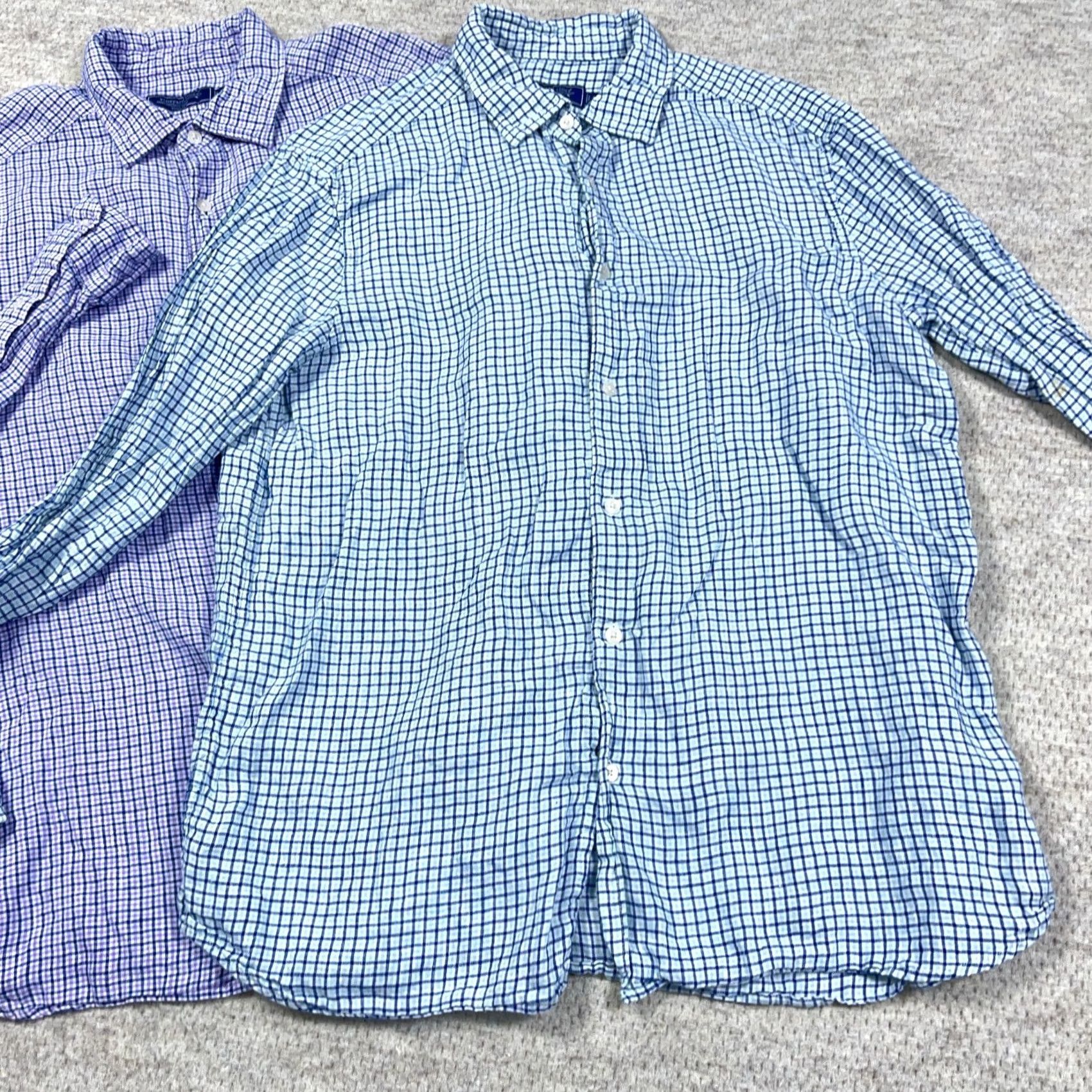 Vineyard Vines Vineyard Vines Button-Up Shirt Men L Plaid Colorful Modern Preppy blue purple Linen Cotton Button-Down Regular Size US L / EU 52-54 / 3 - 4 Thumbnail