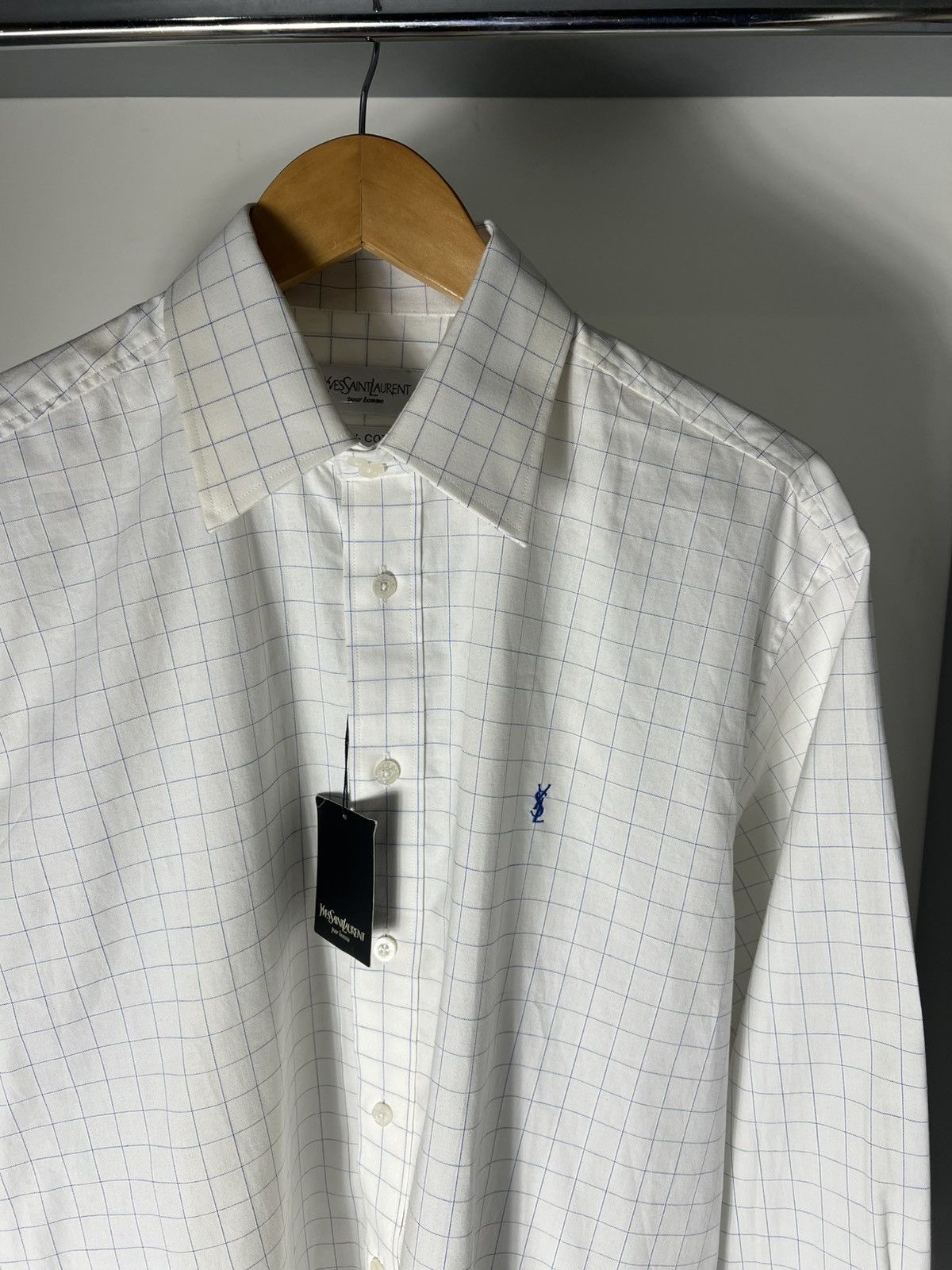 Saint Laurent Paris VINTAGE YVES SAINT LAURENT CLASSIC DESIGNER SHIRT RETRO 90s Size US XL / EU 56 / 4 - 10 Thumbnail
