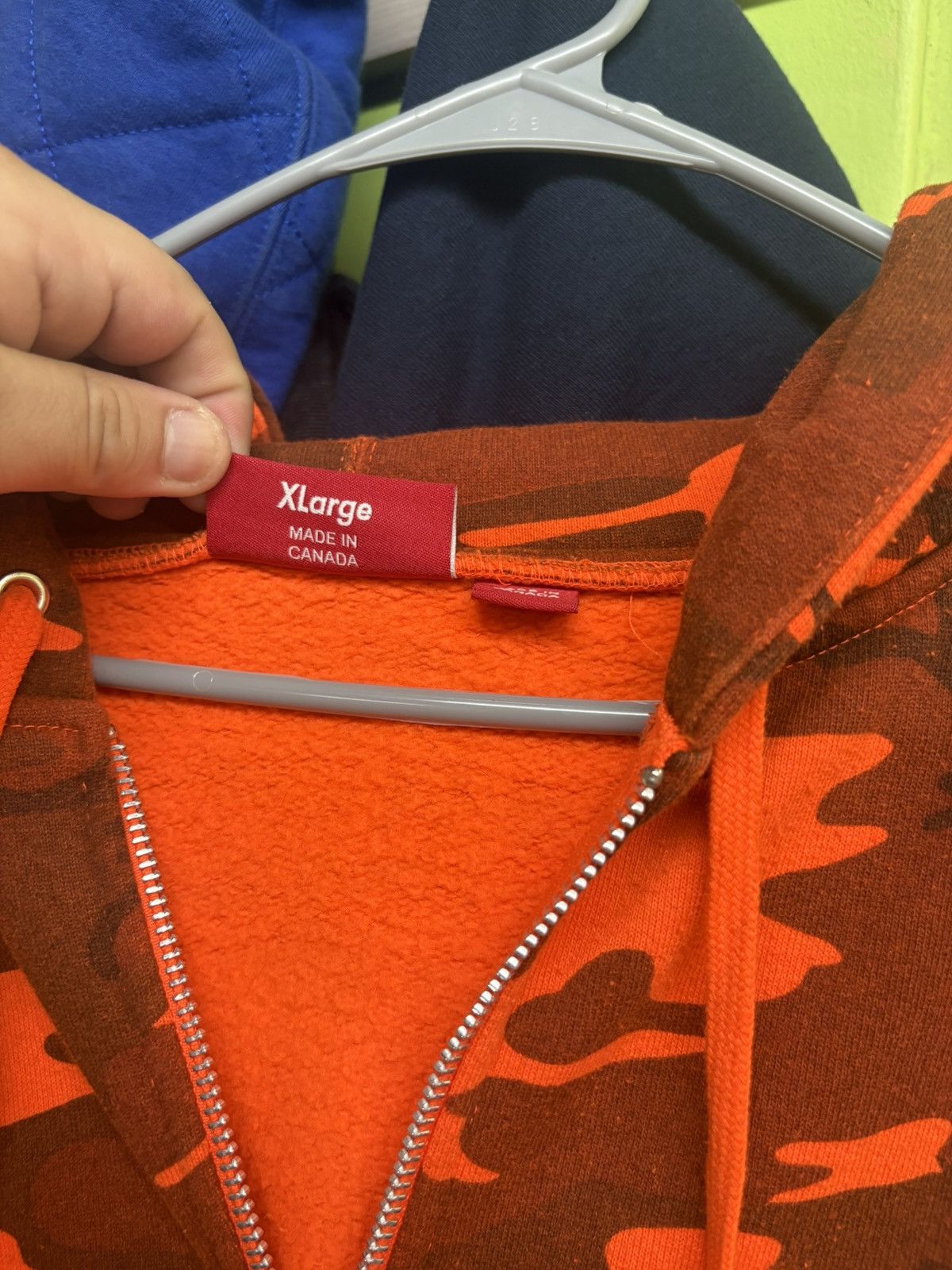 Supreme Supreme Small Box Zip Up Hooded Sweatshirt Orange Camo Size US XL / EU 56 / 4 - 4 Thumbnail