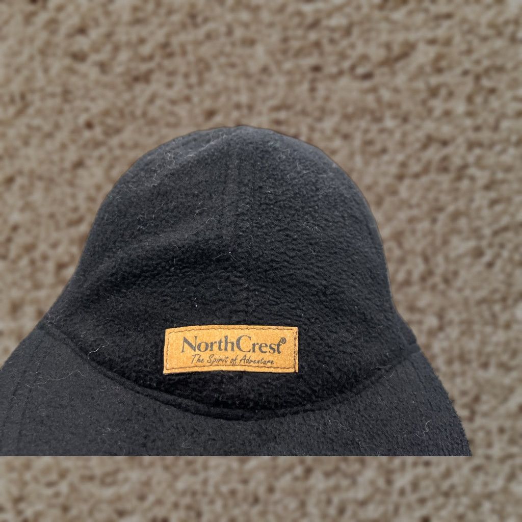 Vintage NorthCrest Trapper Hat Fitted Adult One Size Black Polyester Blend Camp Snow Ski Size ONE SIZE - 1 Thumbnail