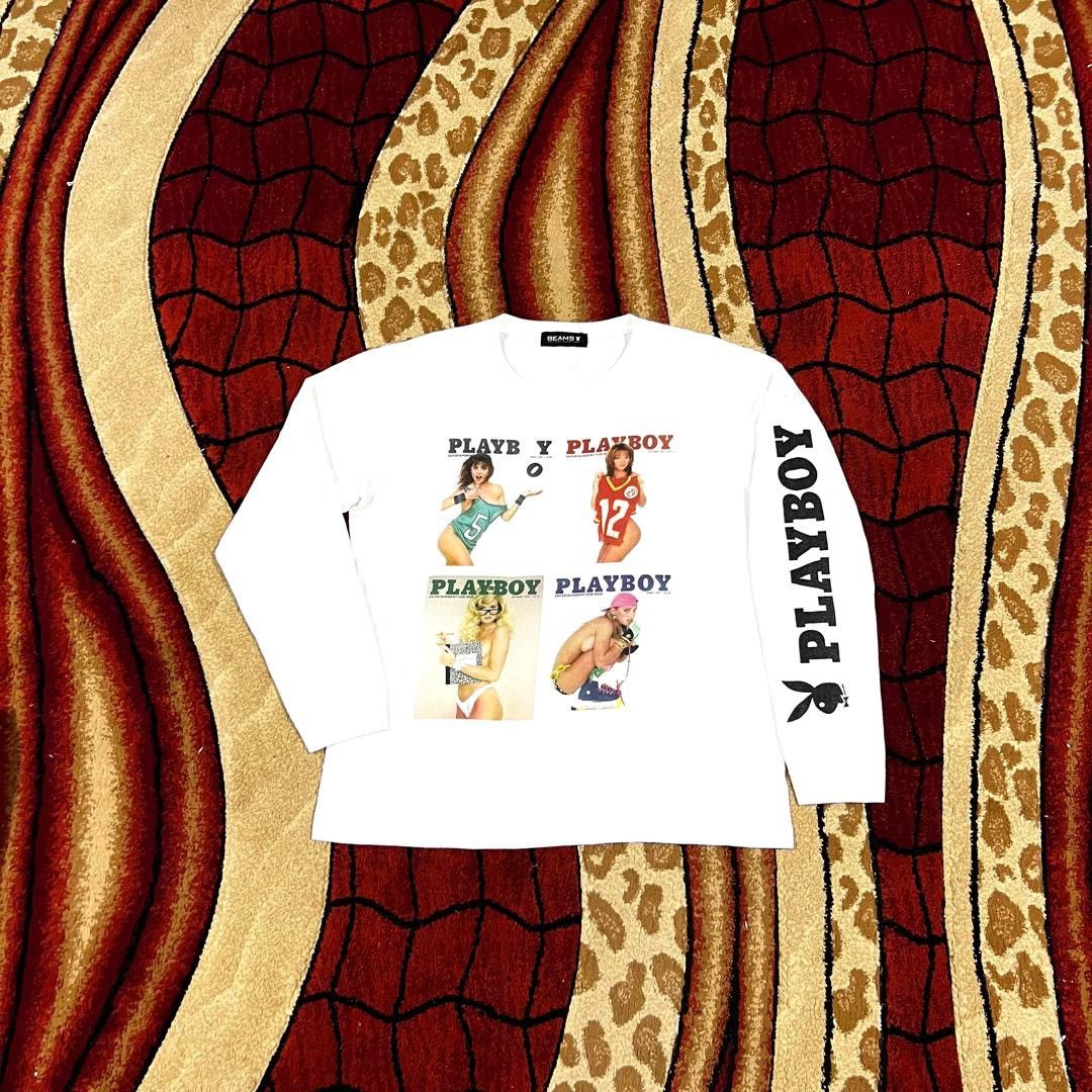 Beams Plus Vintage BEAMS x PLAYBOY Pornstar Sexs Models Rare T Shirt Size US L / EU 52-54 / 3 - 2 Thumbnail