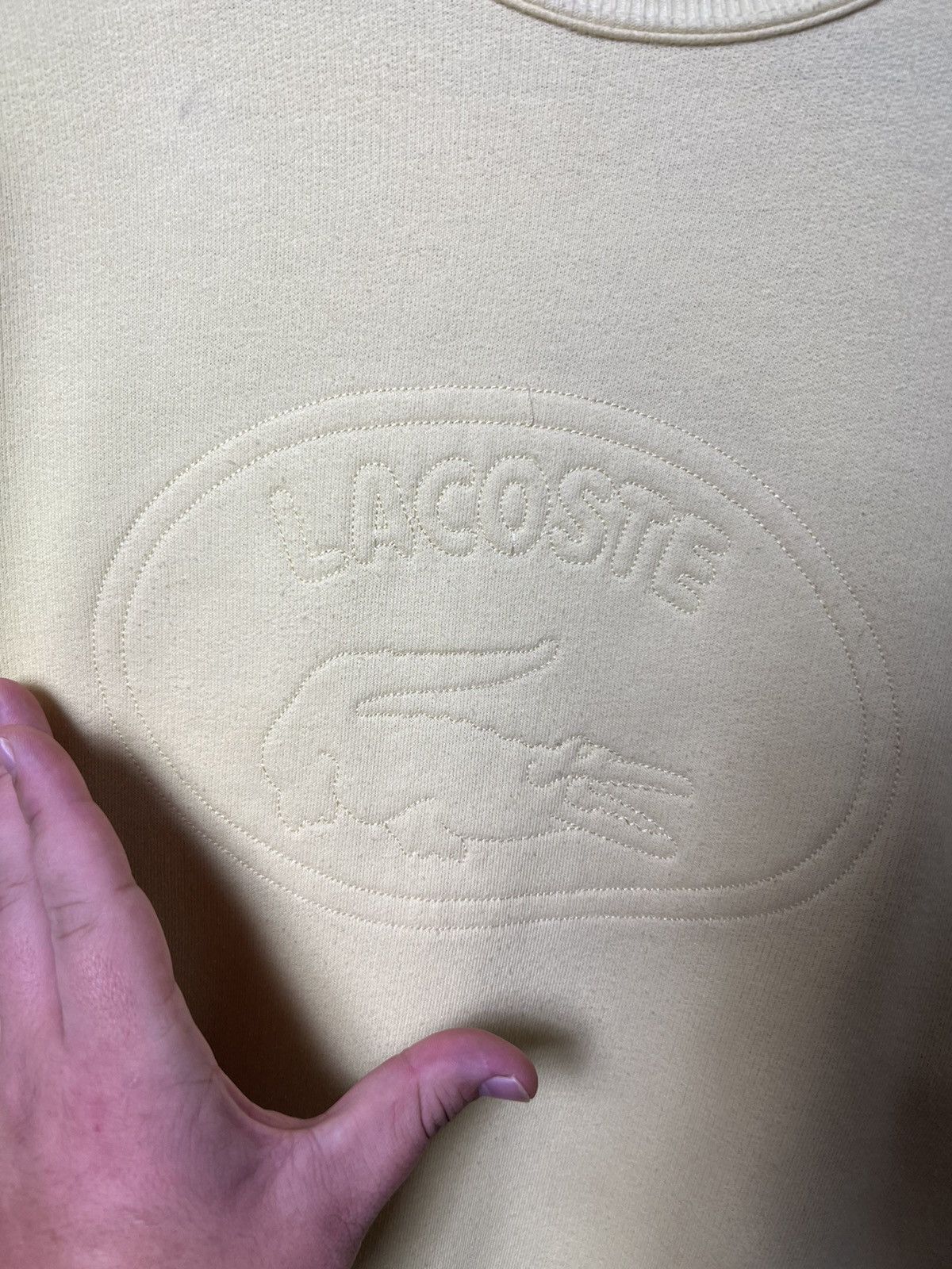 Lacoste Rare Vintage 90s Lacoste Chemise 3D Big Logo Sweatshirt Size US S / EU 44-46 / 1 - 3 Thumbnail