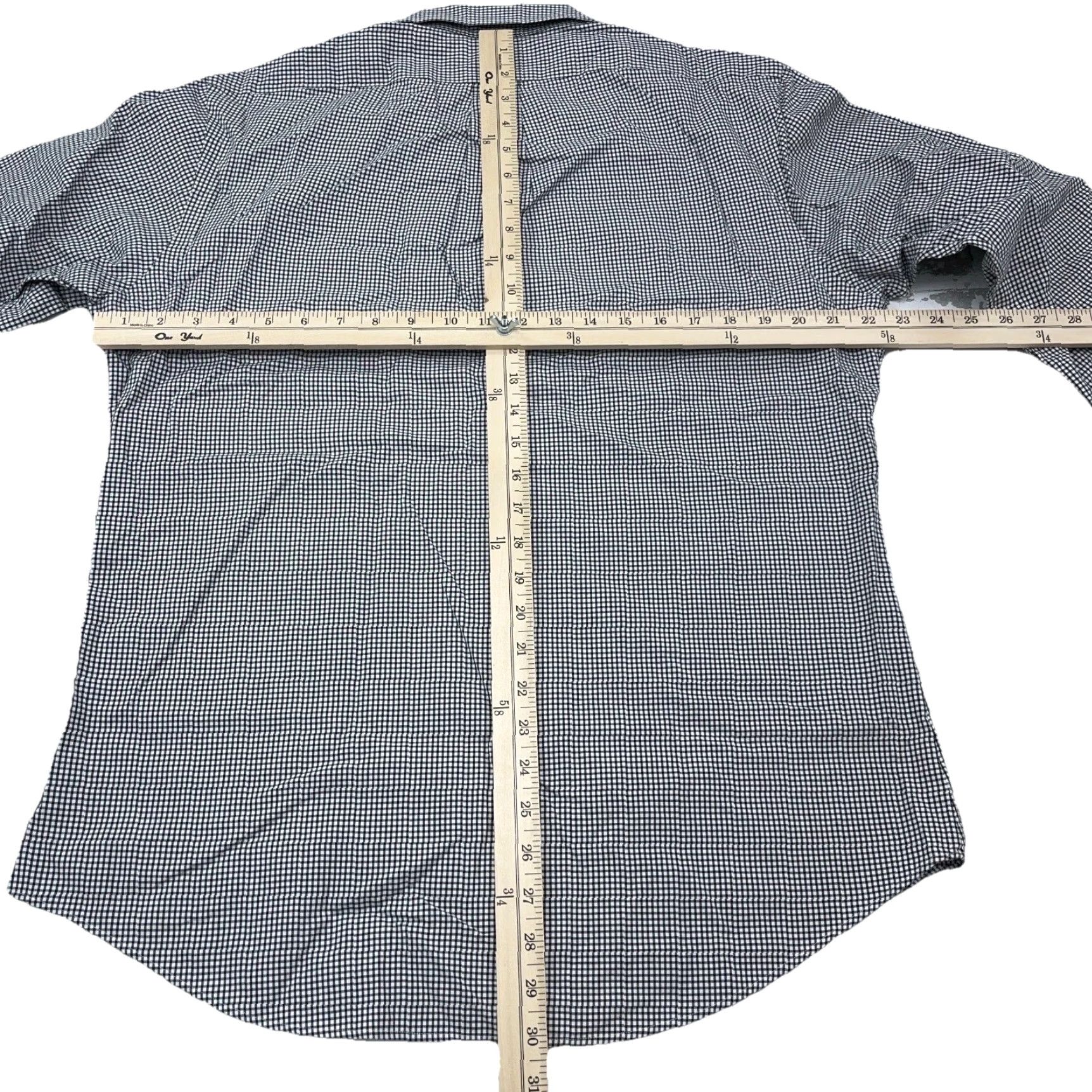 Ralph Lauren Ralph Lauren Shirt Men 16 34 Black White Button Up Dress Check Poplin Custom Fit Size 42R - 6 Thumbnail