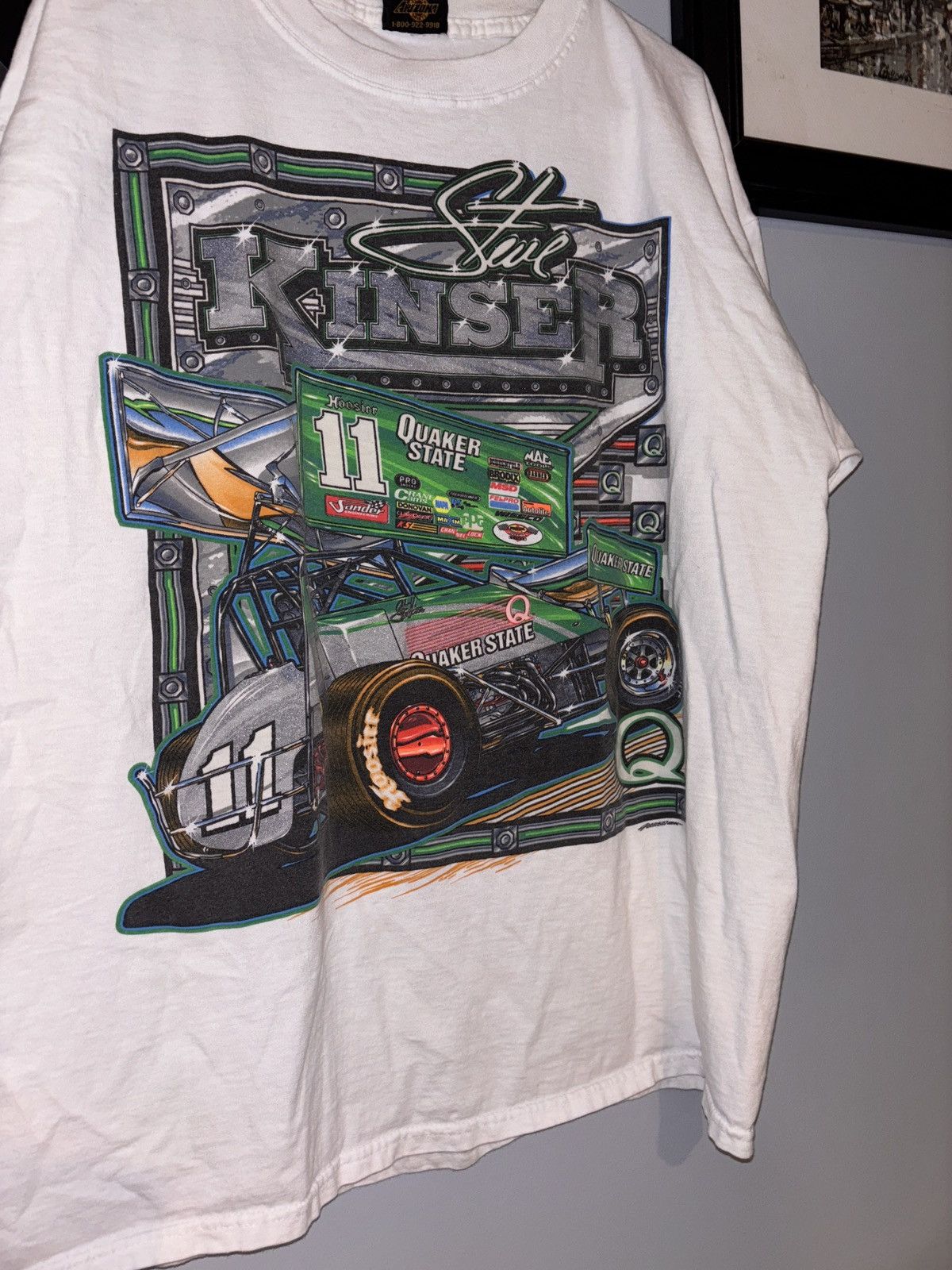 NASCAR Vintage Steve Kinser #11 Racing T-Shirt Size US XL / EU 56 / 4 - 1 Thumbnail