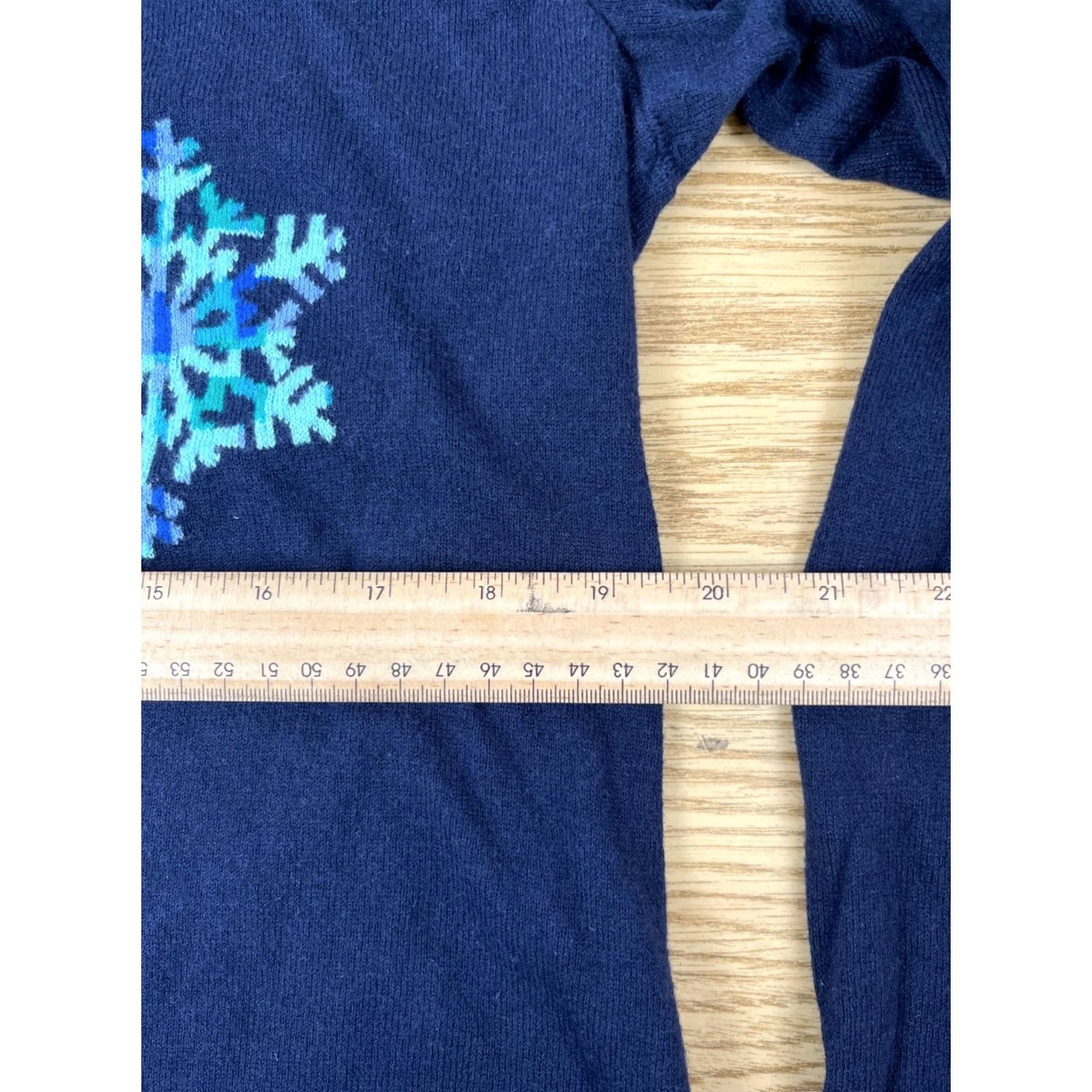 Talbots Talbots Sweater Womens Large Navy Blue Pullover Snowflake Sequin Knit Shirt Mens? Size L / US 10 / IT 46 - 7 Thumbnail