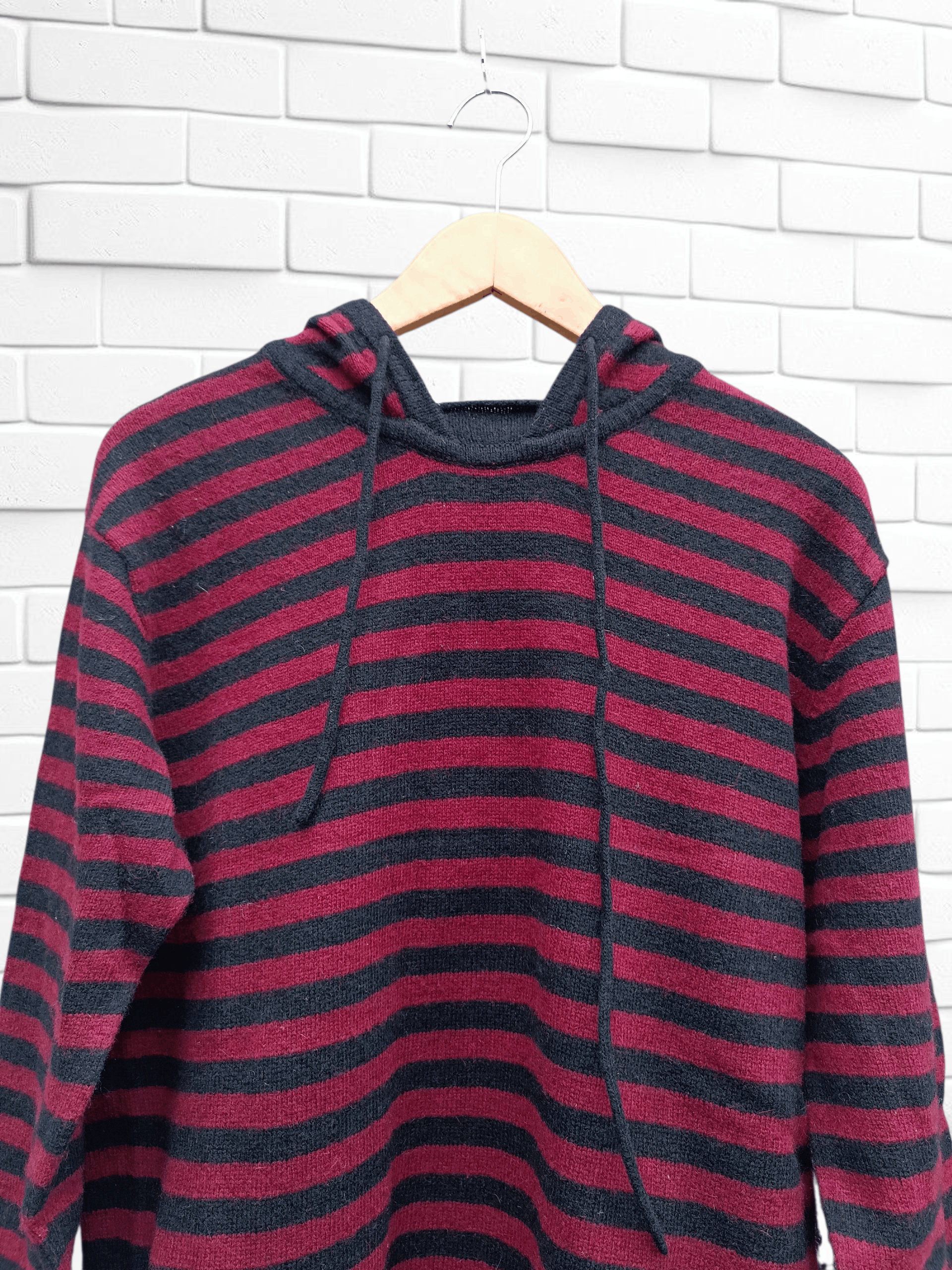 Japanese Brand Japanese Brand Knit Striped Sailor Hoodie Sweater Size US M / EU 48-50 / 2 - 3 Thumbnail