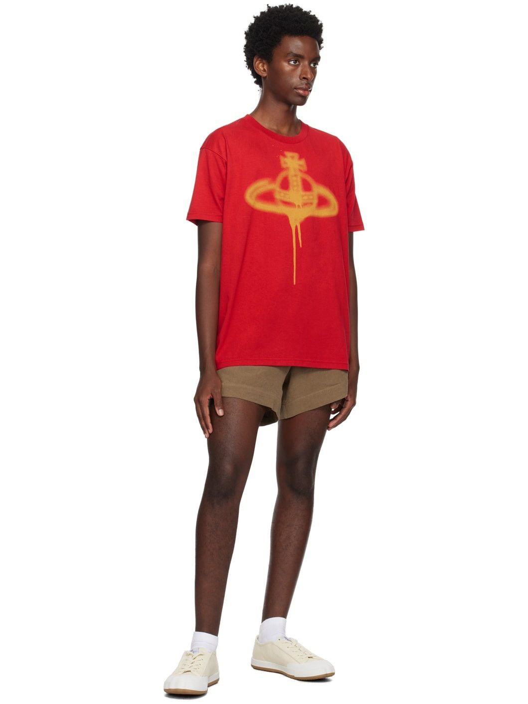 Vivienne Westwood VIVIENNE WESTWOOD red spray paint Orb t-shirt Medium Size US M / EU 48-50 / 2 - 3 Thumbnail
