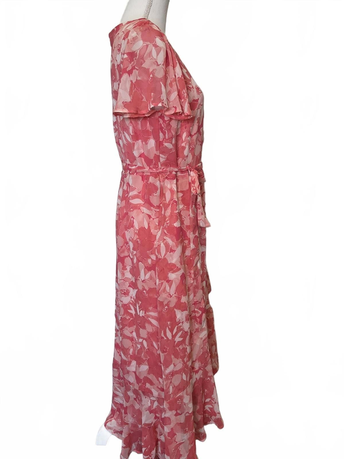 Other Leslie Fay Flutter Asyemetric Maxi Dress - Size 12 - NWT Size XL / US 12-14 / IT 48-50 - 4 Thumbnail