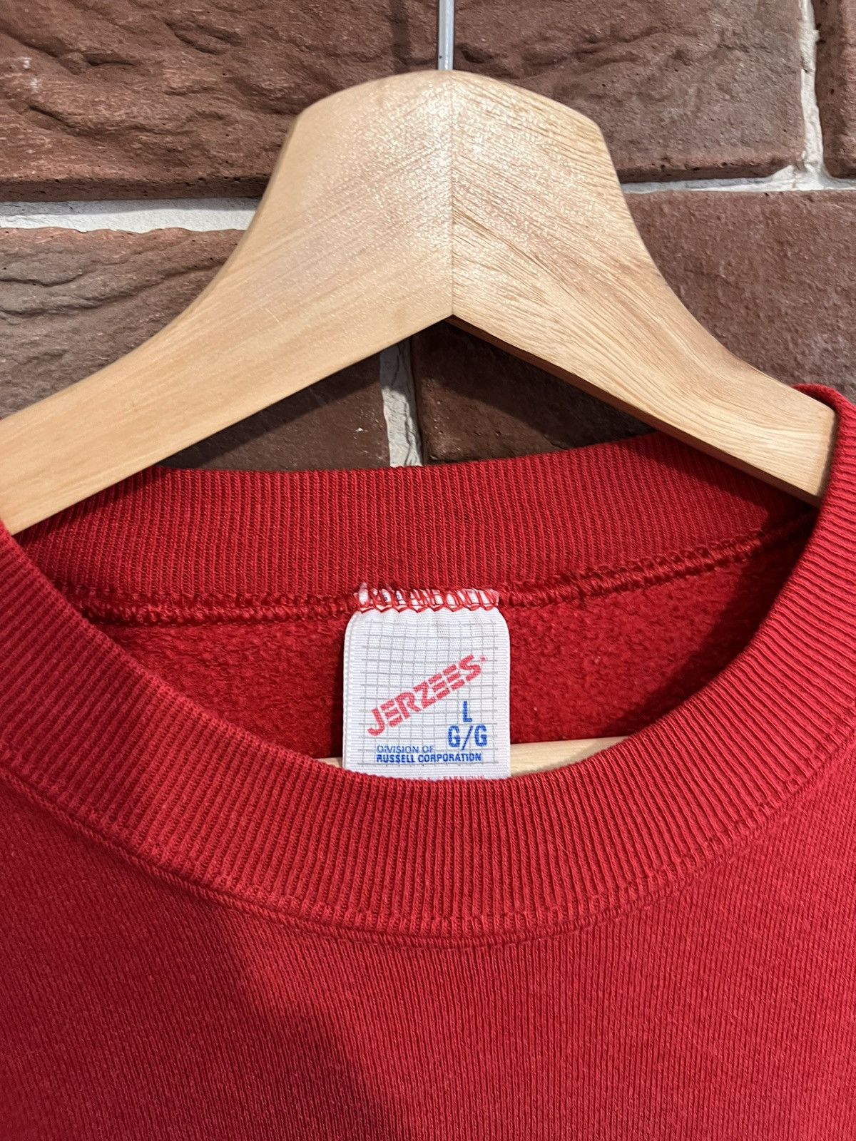 Jerzees Vintage 80s Ohio State Logo Jerzees Crewneck Red Large Hype Size US L / EU 52-54 / 3 - 7 Thumbnail