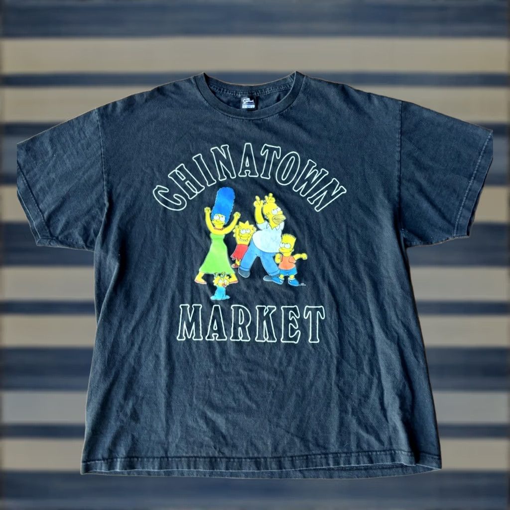 Vintage Chinatown Market X The Simpsons Family T-Shirt 2XL Streetwear Shirt Mens Black Cartoon Simpsons Graphic Print Crew Neck Short Sleeve Logo Vintage: No Size US XXL / EU 58 / 5 - 1 Thumbnail