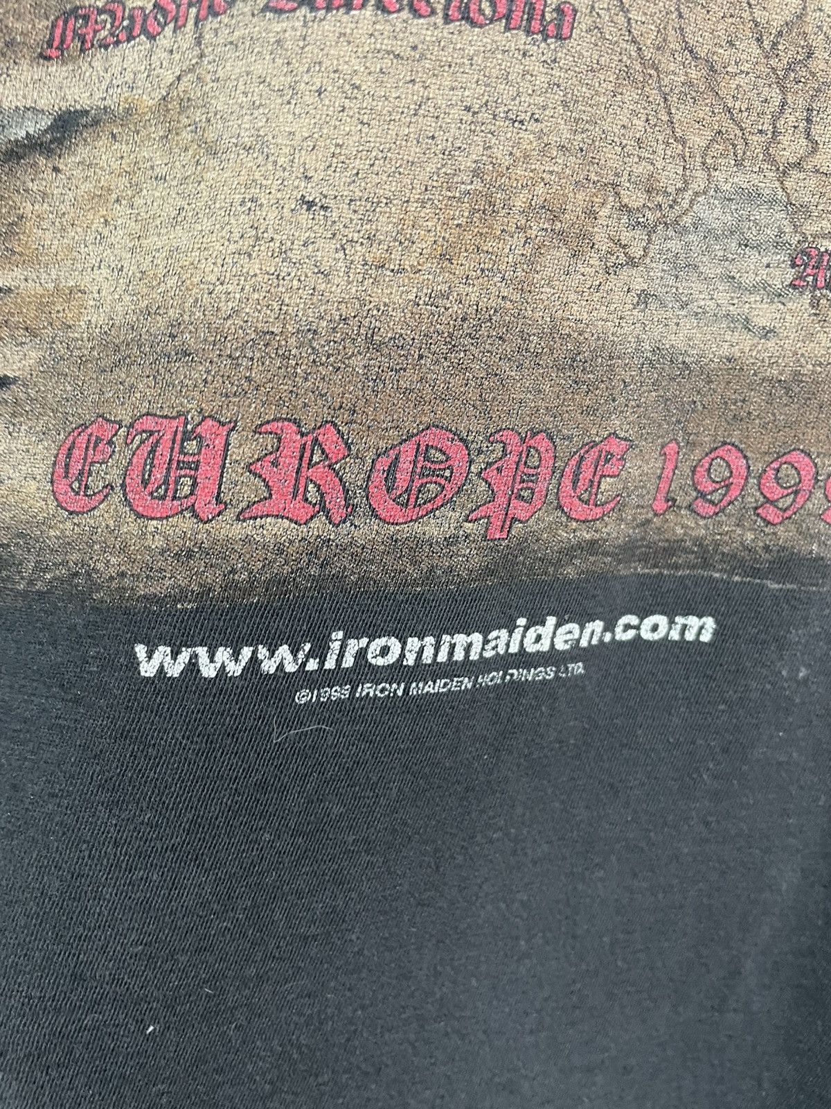 vintage 1990 Iron Maiden BOXY TEE T SHIRT DIRTY thrasher