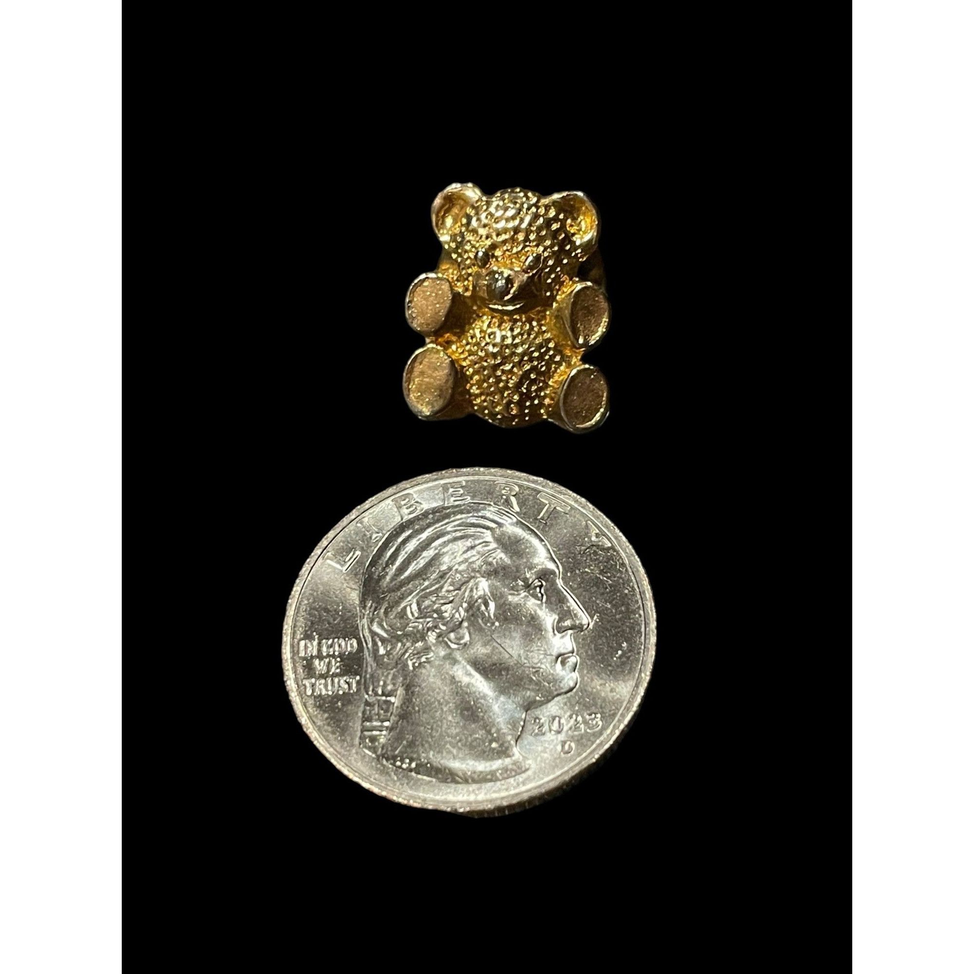 Vintage Vintage Gold Tone Teddy Bear Brooch Pin Size ONE SIZE - 5 Thumbnail