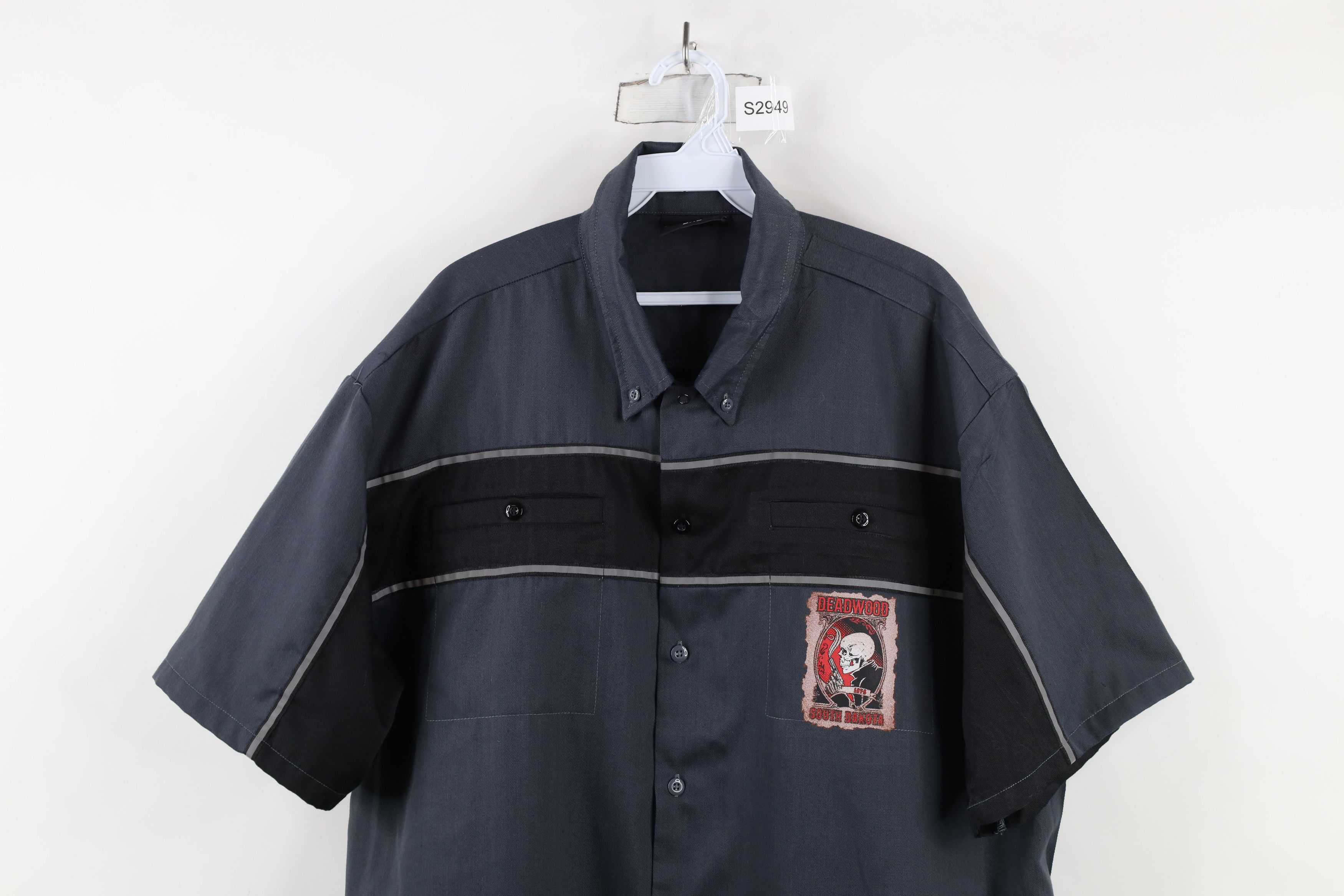 Vintage Vintage Y2K South Dakota Skeleton Motorcycle Button Shirt Size US XXL / EU 58 / 5 - 2 Thumbnail