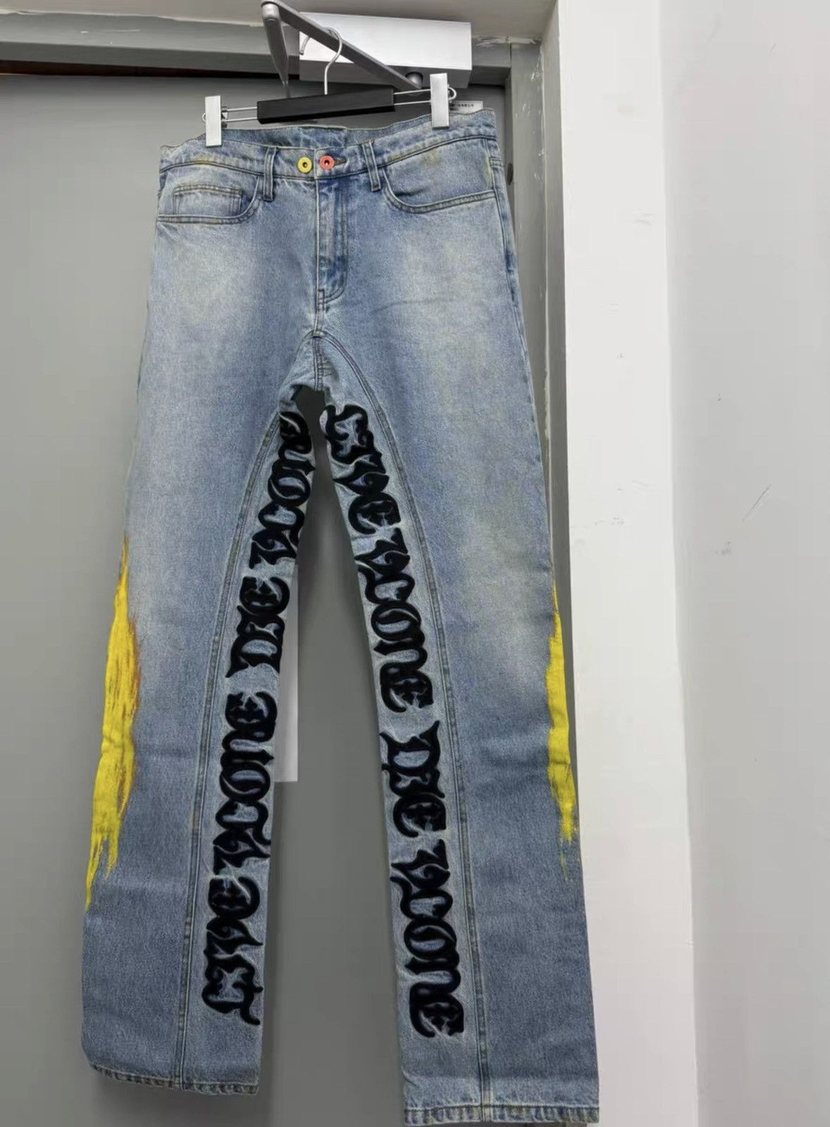 Vlone Vlone Zipper Jeans Blue | Grailed