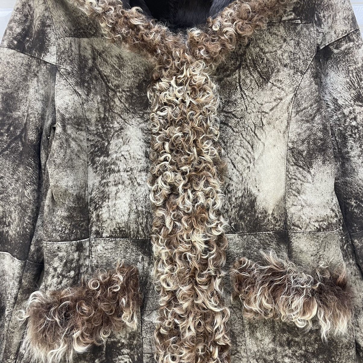 14th Addiction 🔥Vintage Faux fur Suede Leather Hooded Jacket Size M / US 6-8 / IT 42-44 - 8 Thumbnail