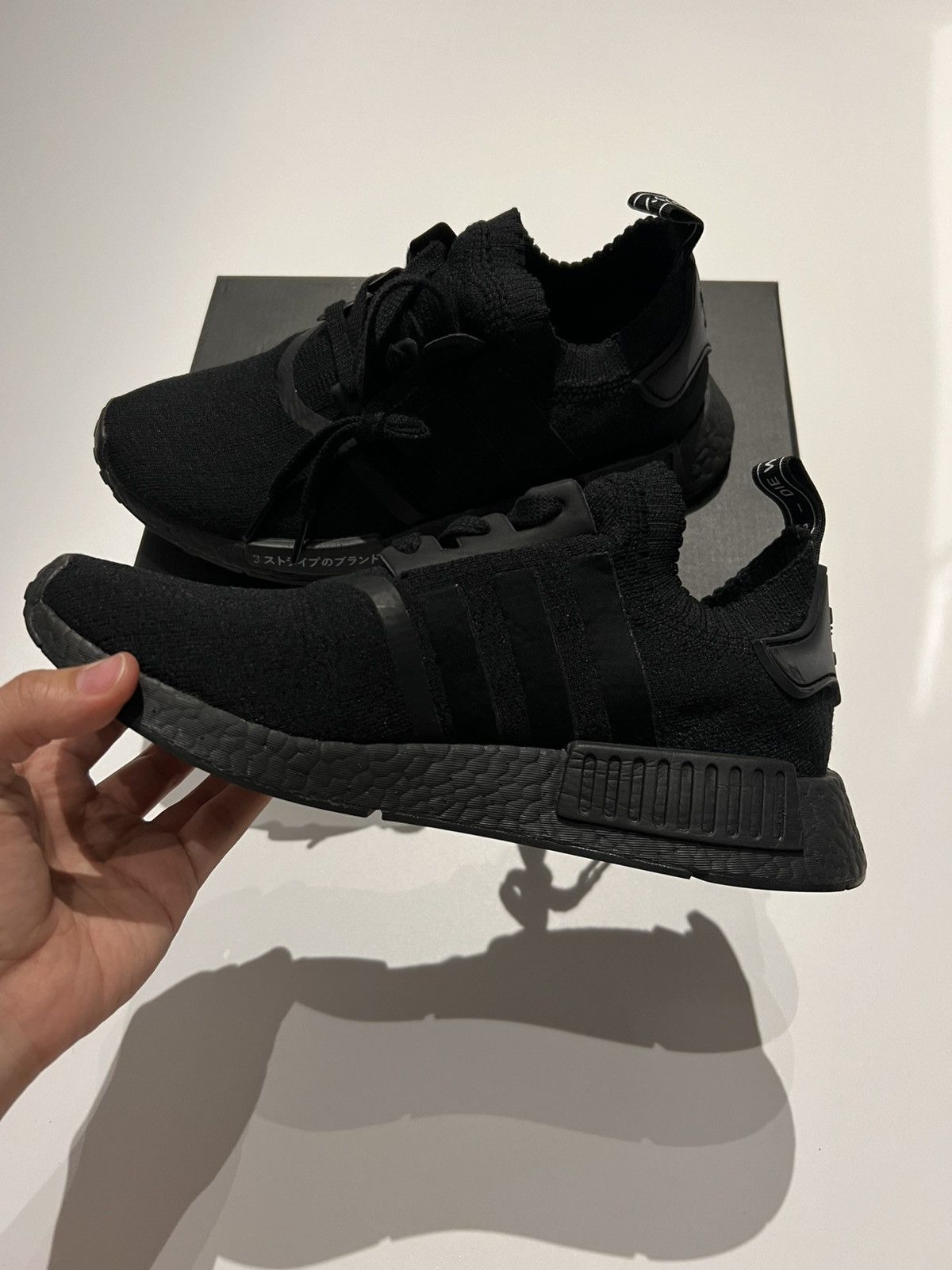 Adidas *EXCLUSIVE* Adidas NMD R1 PK Japan Triple Black Sneakers Size US 8.5 / EU 41-42 - 16 Thumbnail