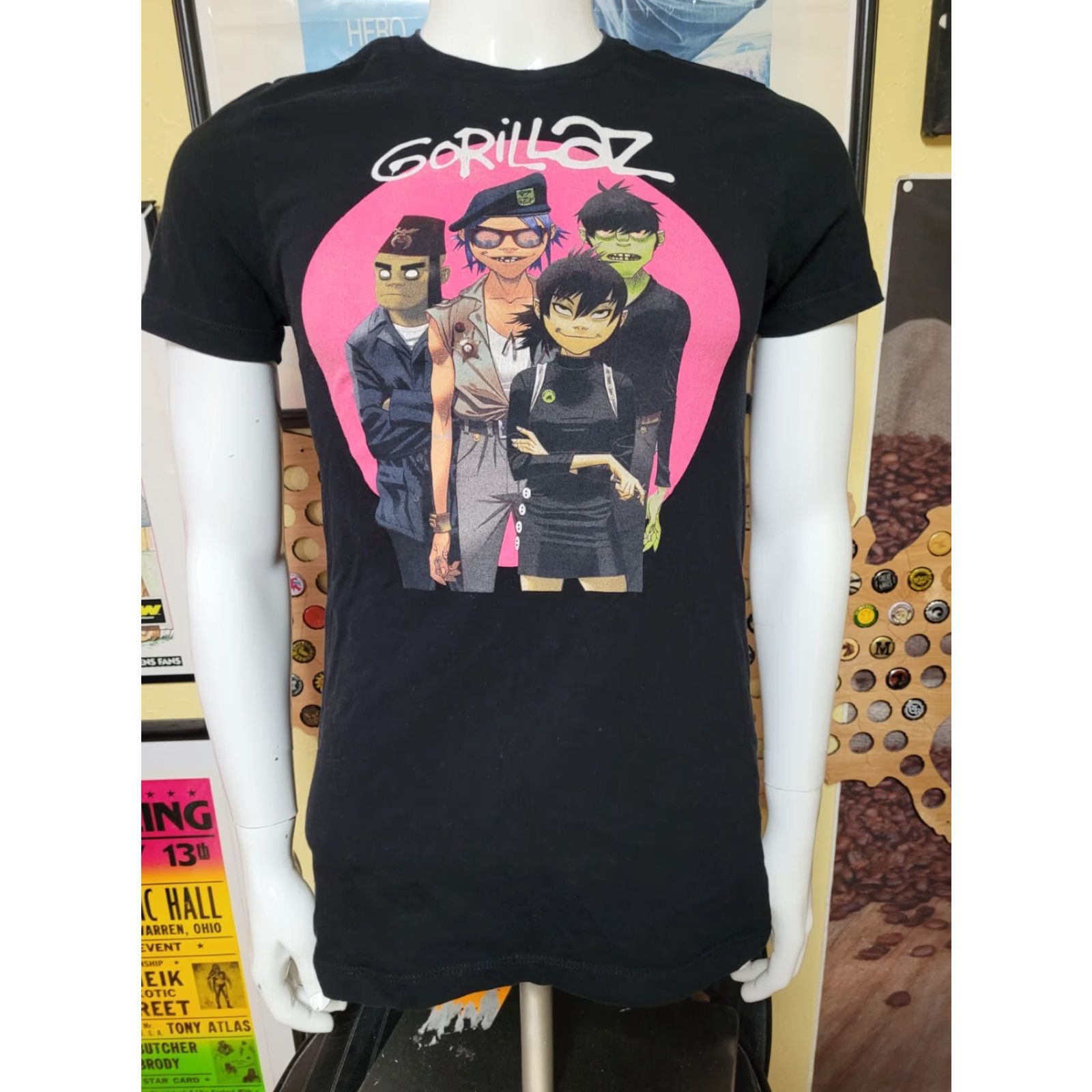 Vintage VINTAGE Gorillaz T Shirt Small Unisex Adults Black 00s Hip Hop Music Size US S / EU 44-46 / 1 - 2 Thumbnail