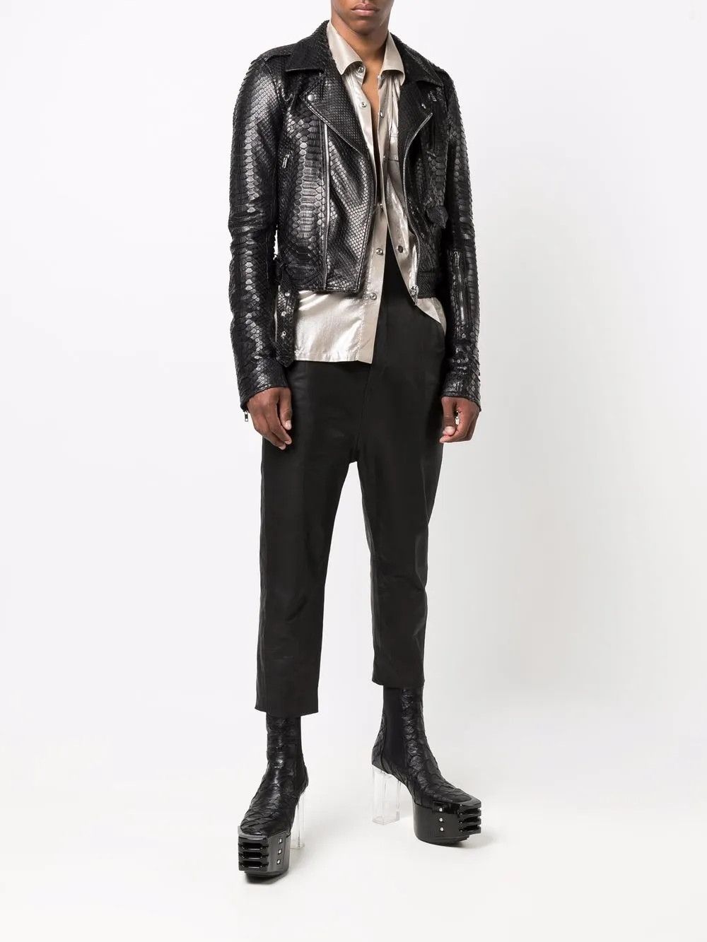 Rick Owens o1y0126 Solid Color Shirt in Silver Size S / US 4 / IT 40 - 5 Thumbnail