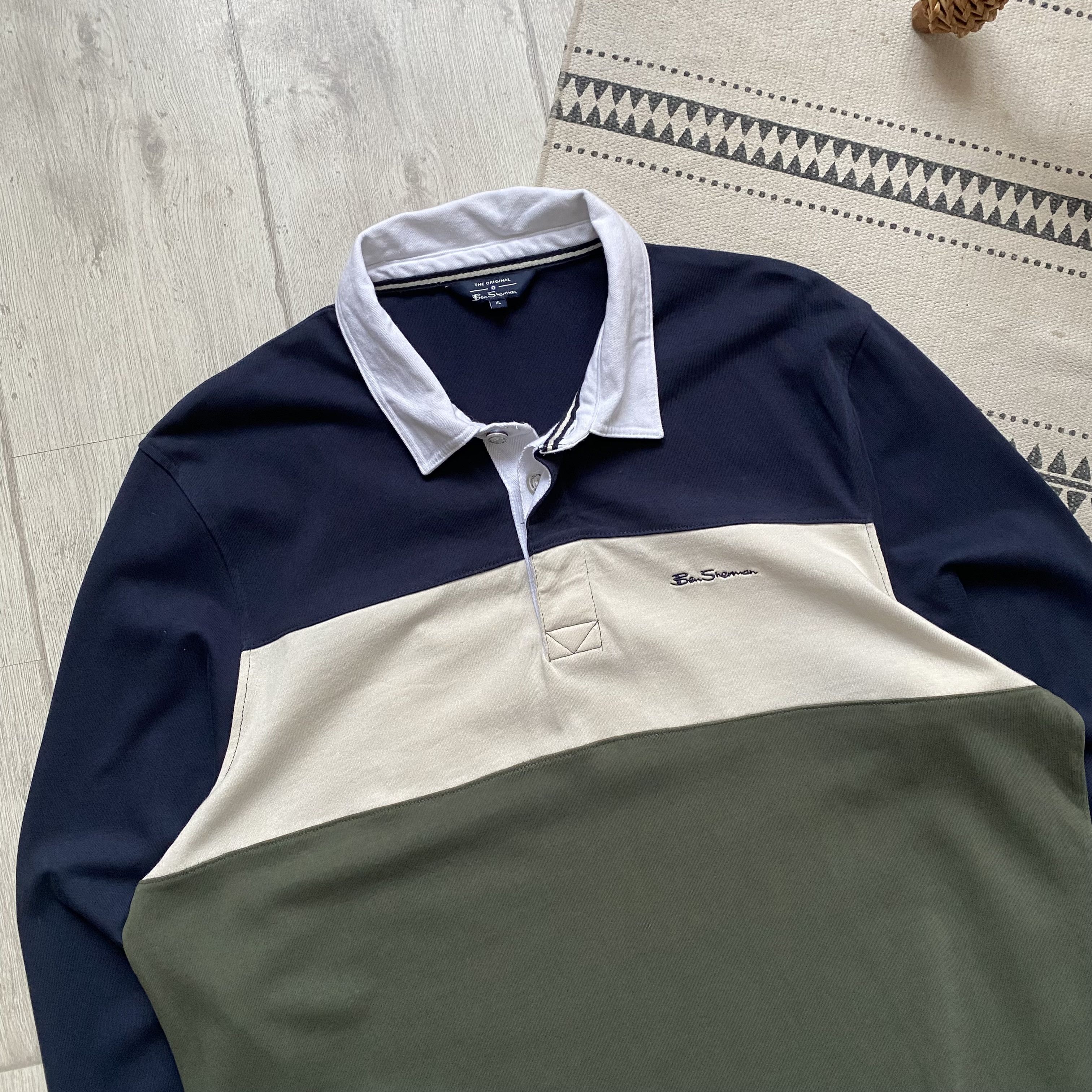 Polo Ralph Lauren Vintage Designer Ben Sherman Polo Rugby shirt Longsleeve Size US XL / EU 56 / 4 - 2 Thumbnail