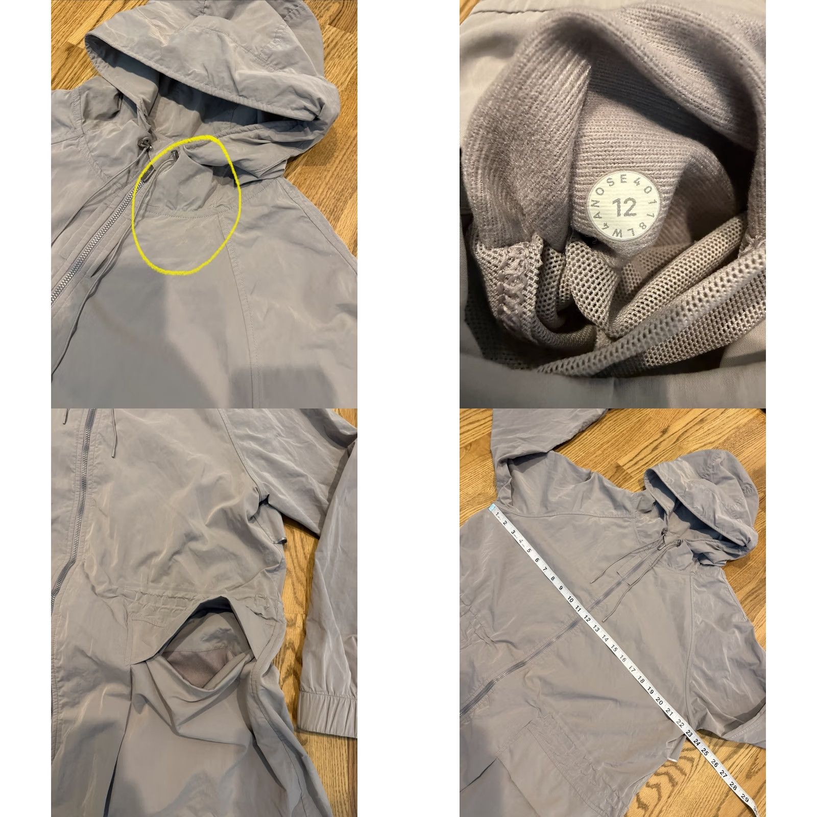 Lululemon Lululemon Pack & Glyde Womens Size 12 Windbreaker Packable W4ANOS Grey Casual Jacket Size XL / US 12-14 / IT 48-50 - 8 Thumbnail