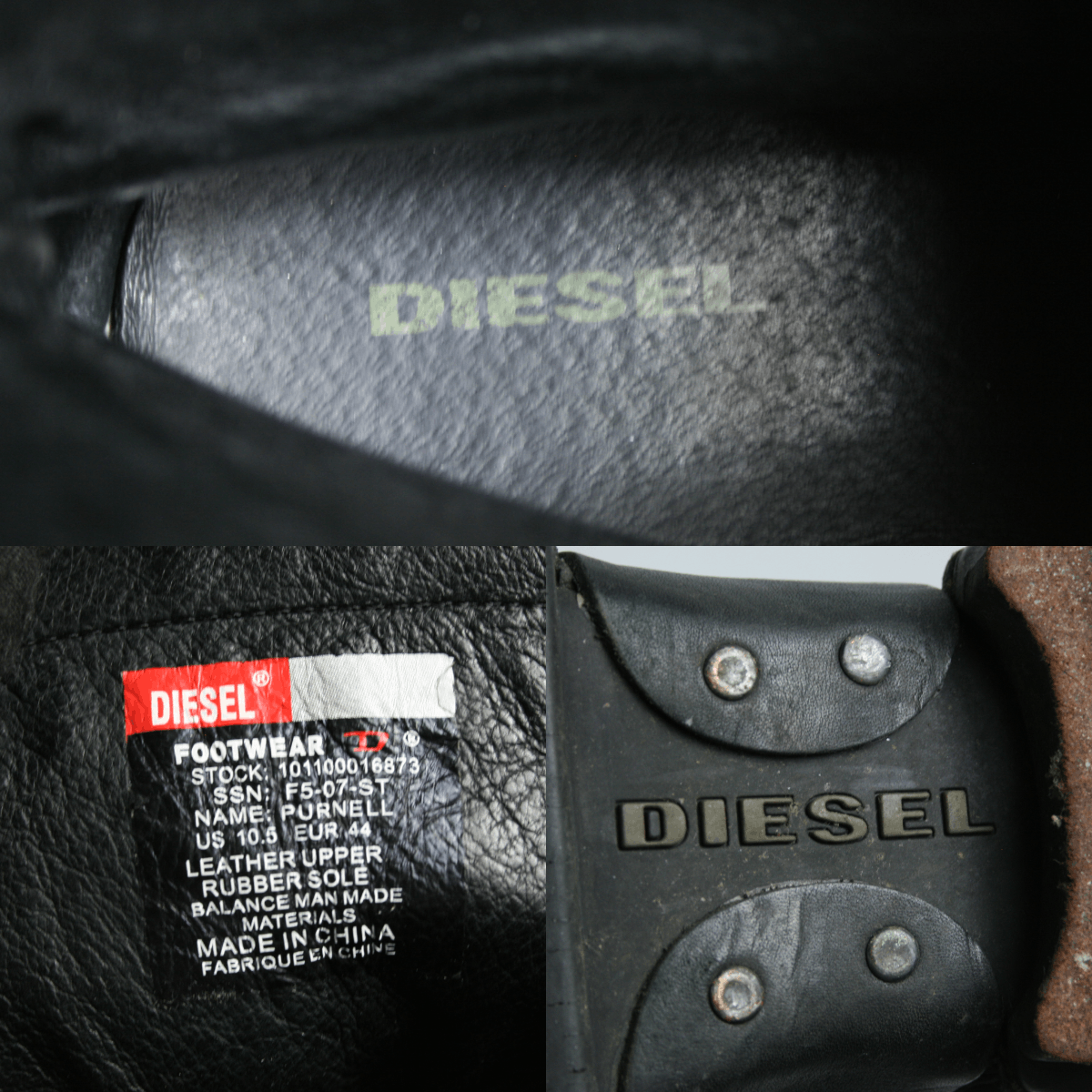 Diesel 00S Industrial Avant Garde Y2K Biker Purnell Boots Vintage Size US 11 / EU 44 - 12 Thumbnail