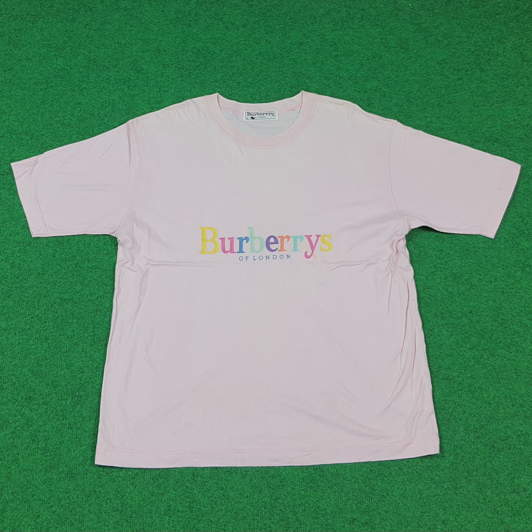 Burberry Vintage Burberrys of London Spell Out Tshirt C285N63 Size US M / EU 48-50 / 2 - 1 Thumbnail