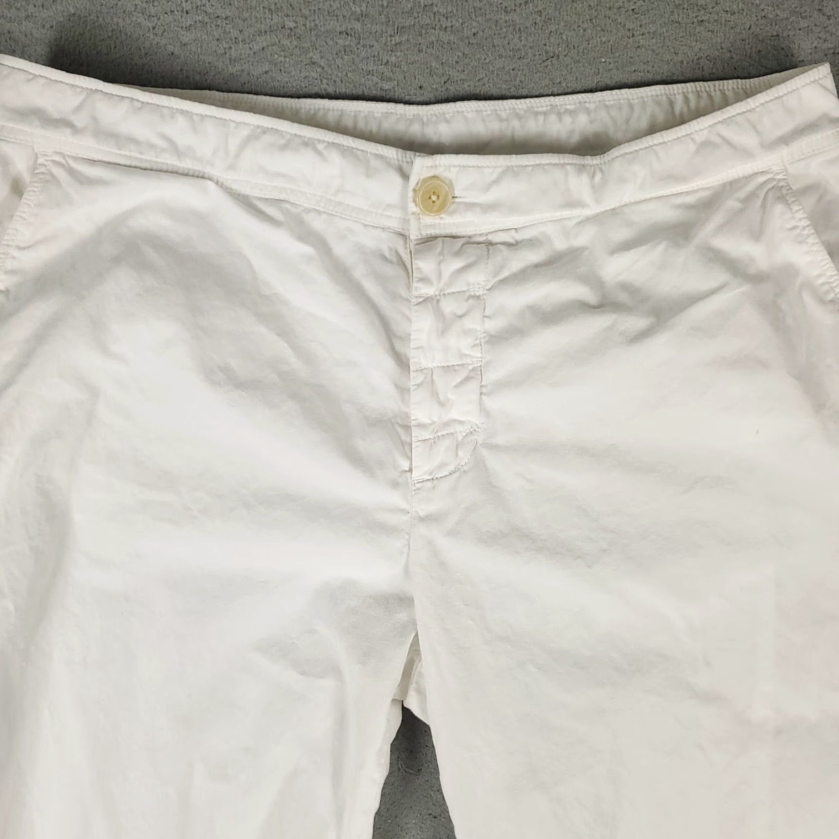 James Perse James Perse Chino Pants Mens 36x29 White Relaxed Flat Front Trousers Size US 36 / EU 52 - 2 Thumbnail