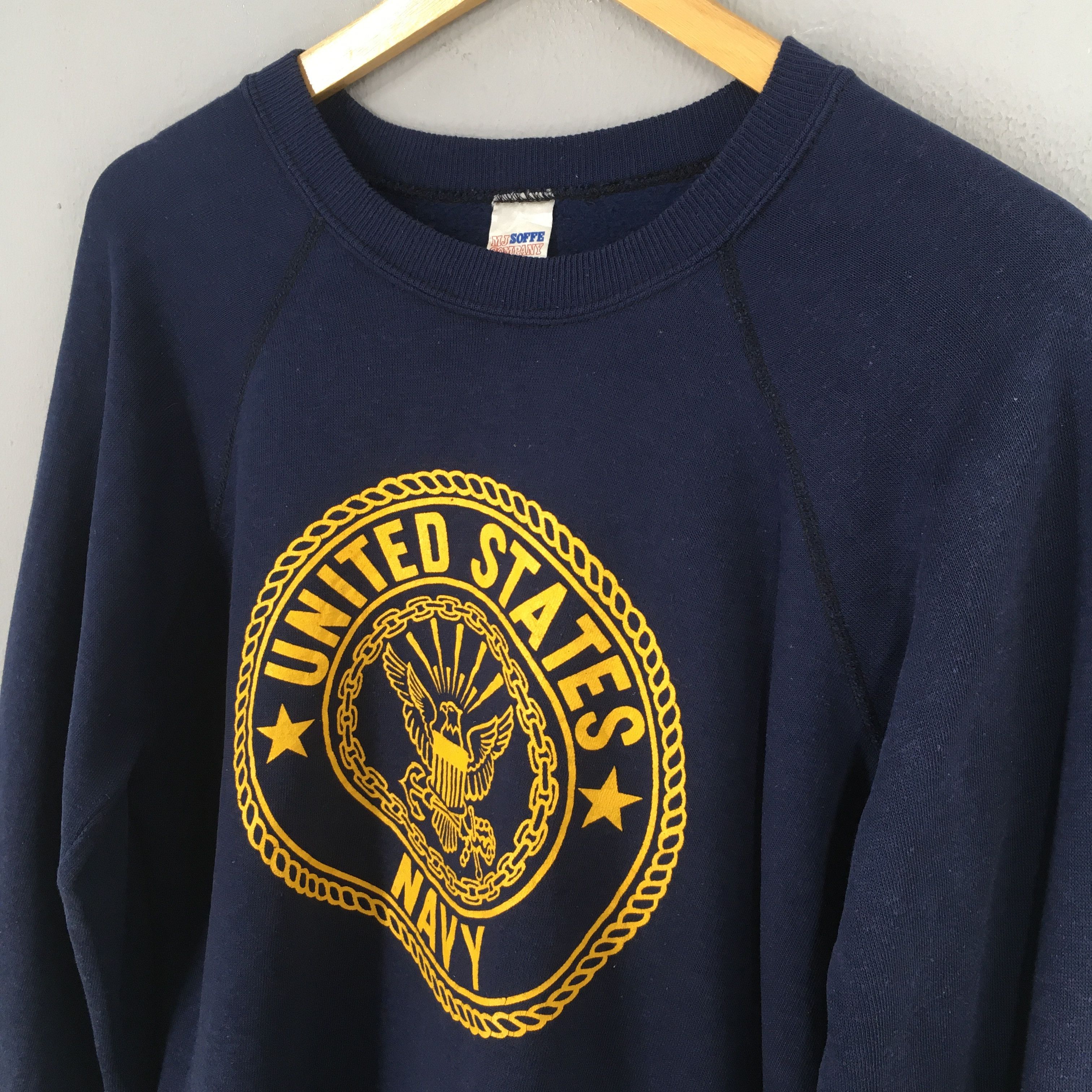 Soffe Vintage United States Navy Blue Sweatshirt Large Size US L / EU 52-54 / 3 - 3 Thumbnail