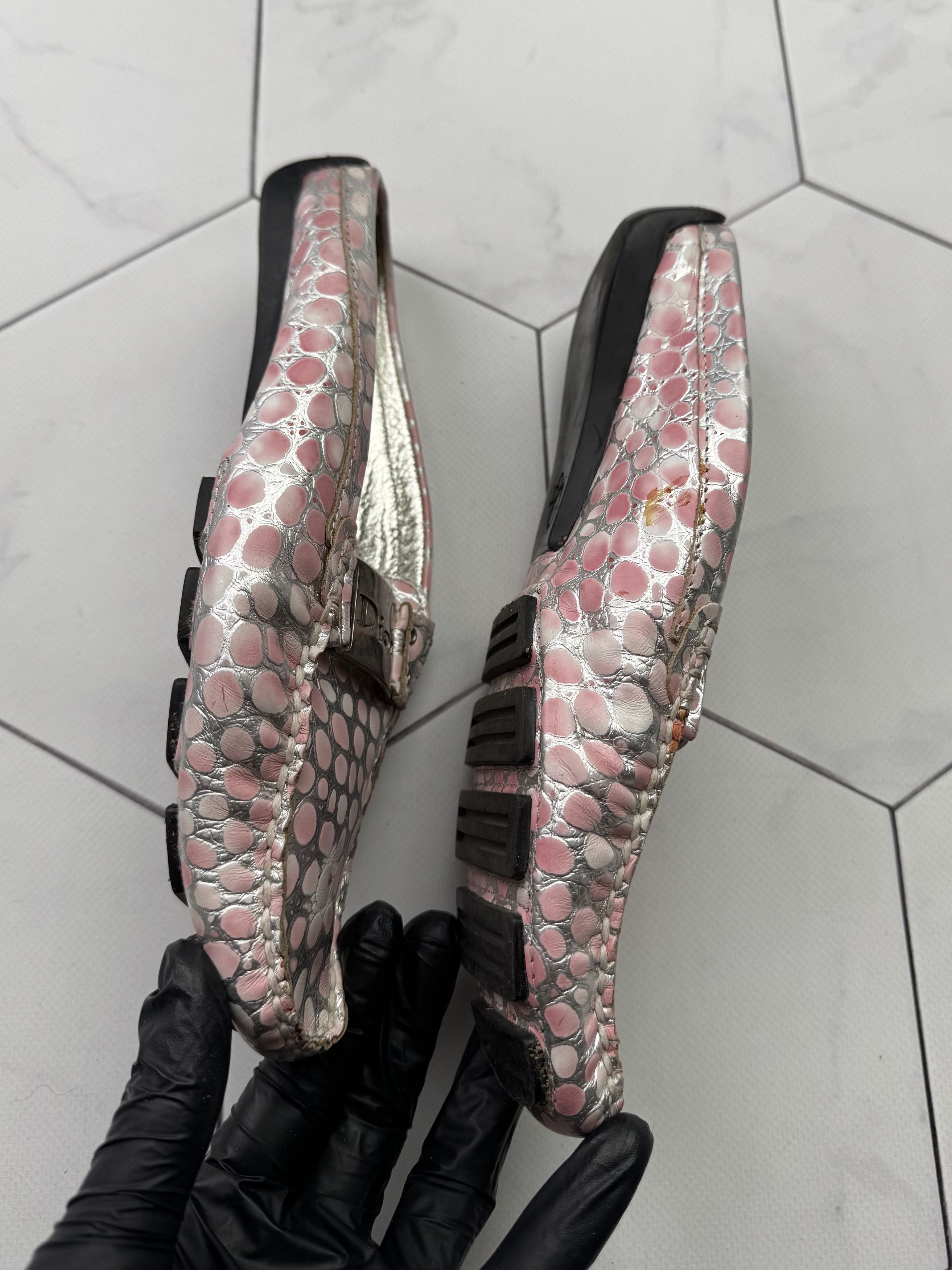 Christian Dior Monsieur Dior Vintage Leather Flats (B265) Size US 8 / IT 38 - 4 Thumbnail