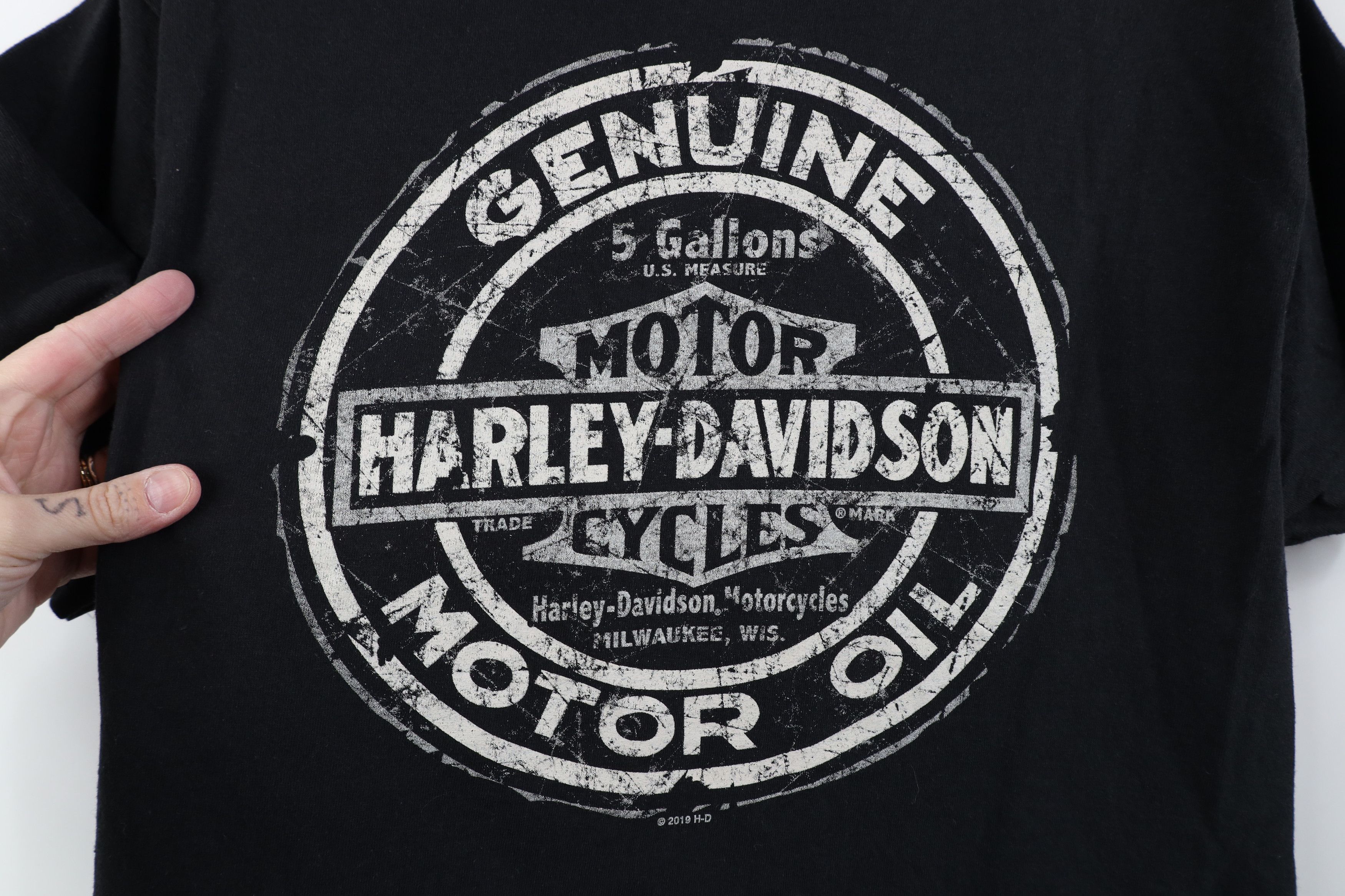 Harley Davidson Y2K Harley Davidson Spell Out Big Logo Short Sleeve T-Shirt Size US M / EU 48-50 / 2 - 4 Thumbnail