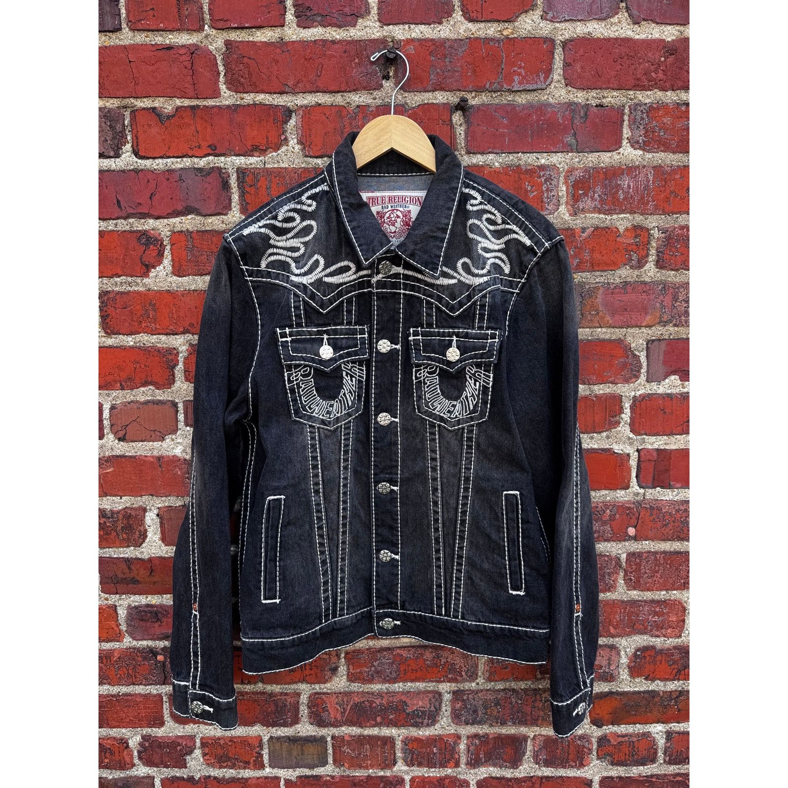 True Religion True Religion Chief Keef Bad Weather Black Denim Jacket Size US M / EU 48-50 / 2 - 2 Thumbnail