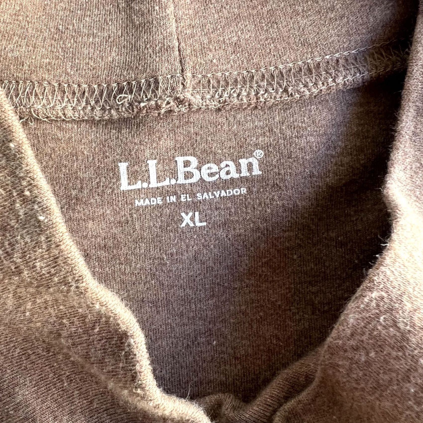 Vintage L.L. Bean Shirt Womens XL Brown Mock Neck Long Sleeve Cotton Knit Basic Top Size XL / US 12-14 / IT 48-50 - 3 Thumbnail