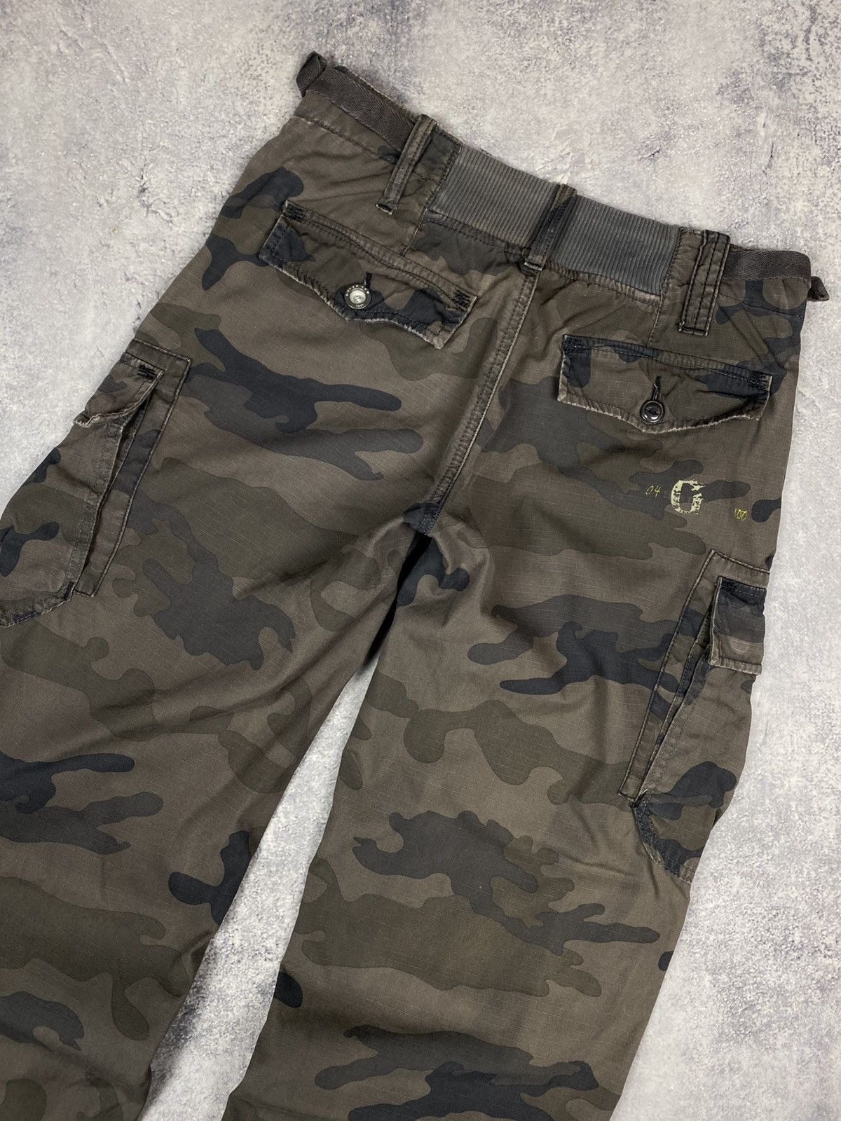 G-Star G Star Raw Danbury Field Cargo Pants Camo Army Bootcut Size 28" / US 6 / IT 42 - 12 Thumbnail