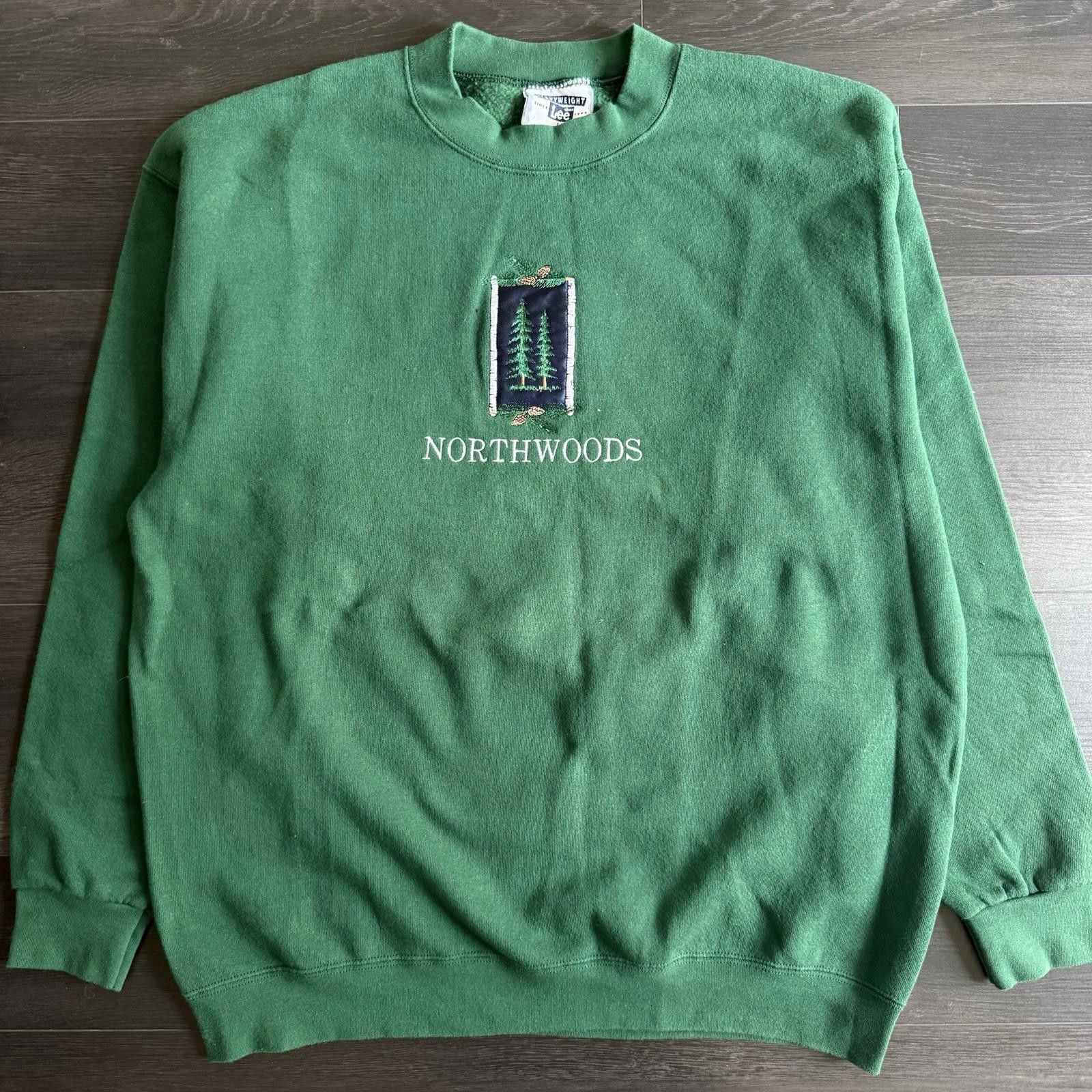 Vintage Vintage Lee Northwoods Sweater Crewneck USA Size L Size US L / EU 52-54 / 3 - 1 Thumbnail